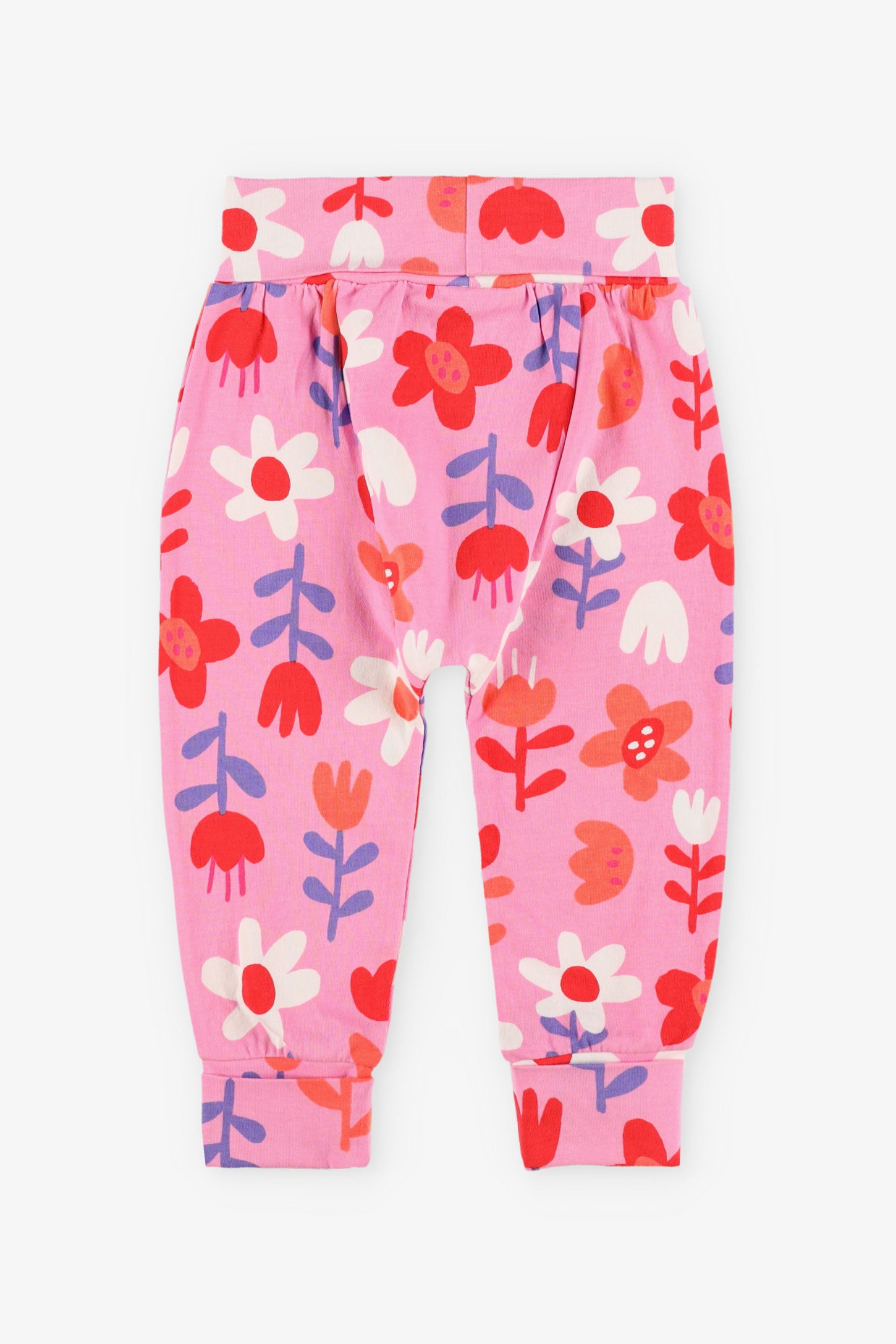 Pantalon évolutif en coton - Bébé fille && FUCHSIA MULTI