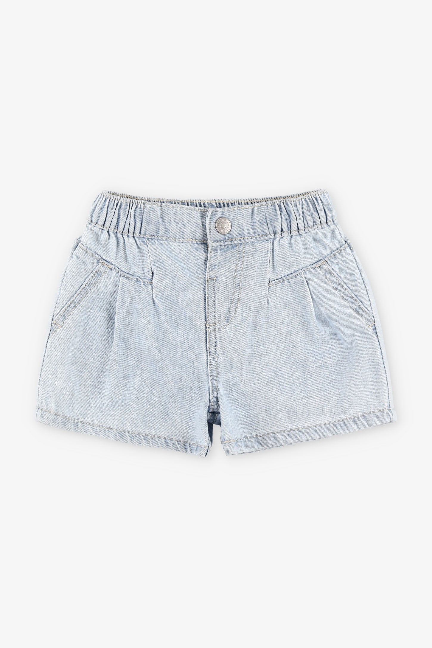 Elastic jean hot sale shorts