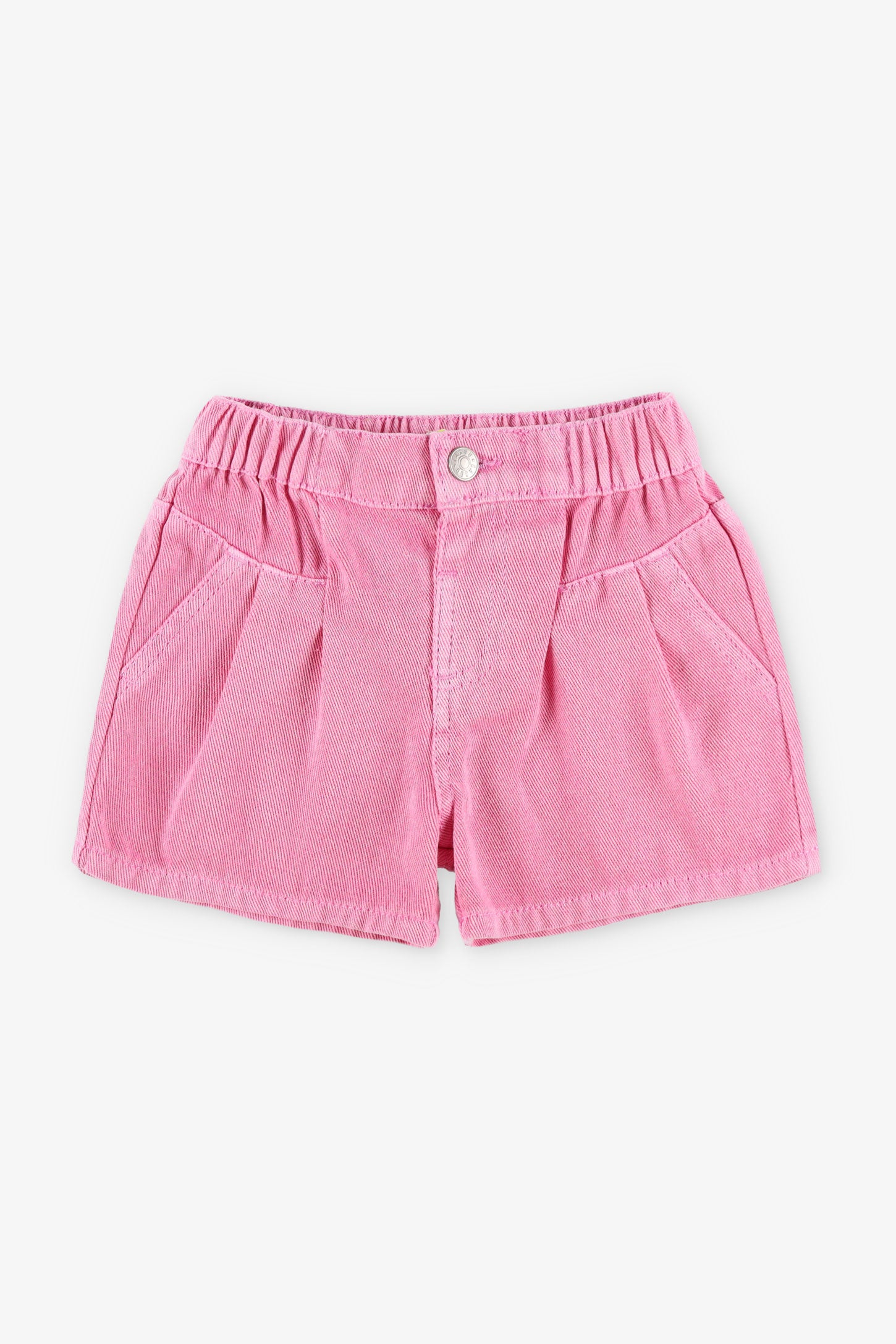 Short en jeans taille élastique - Bébé fille && ROSE