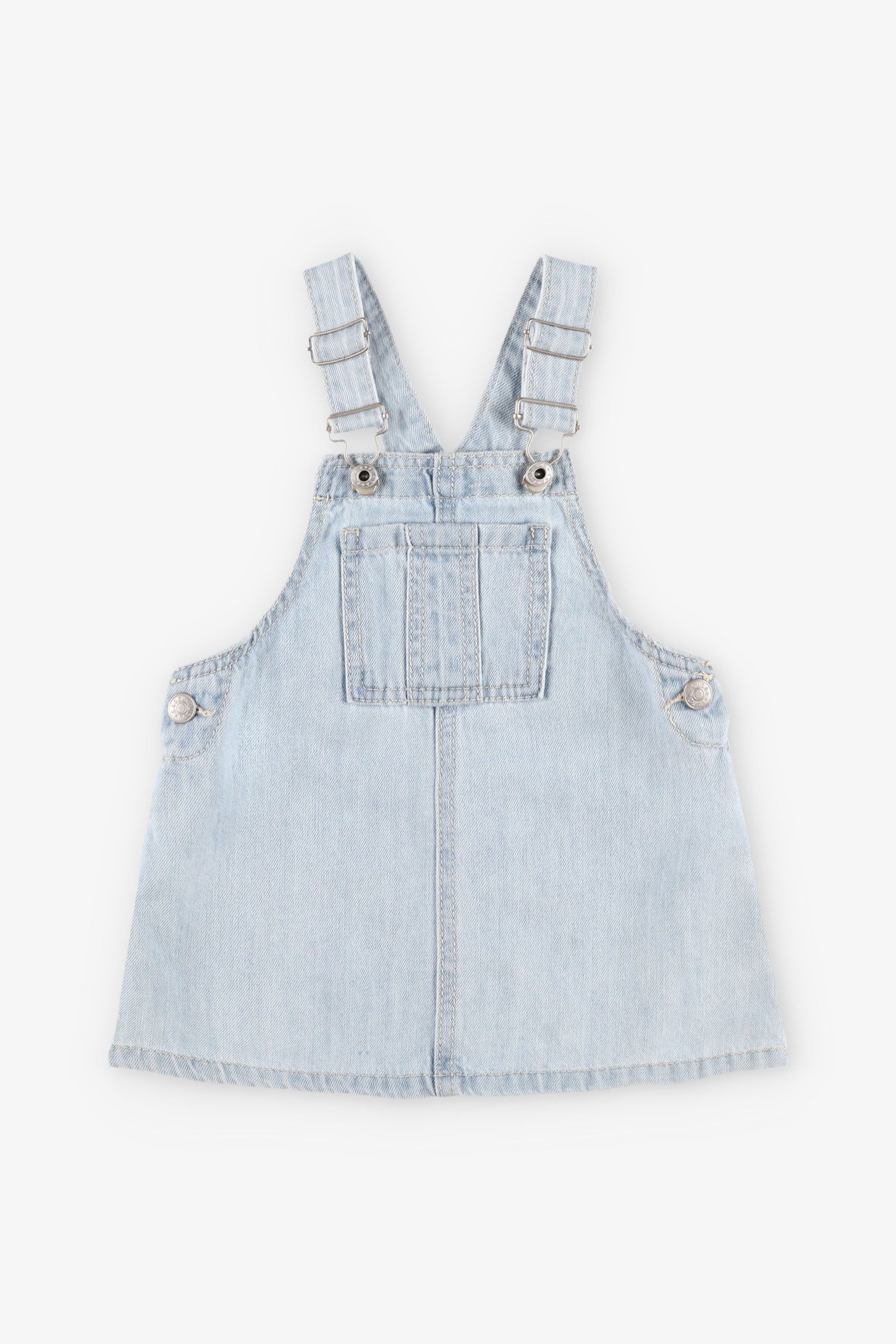 Robe-tablier en jeans, 2T-3T - Bébé fille && BLEU PALE