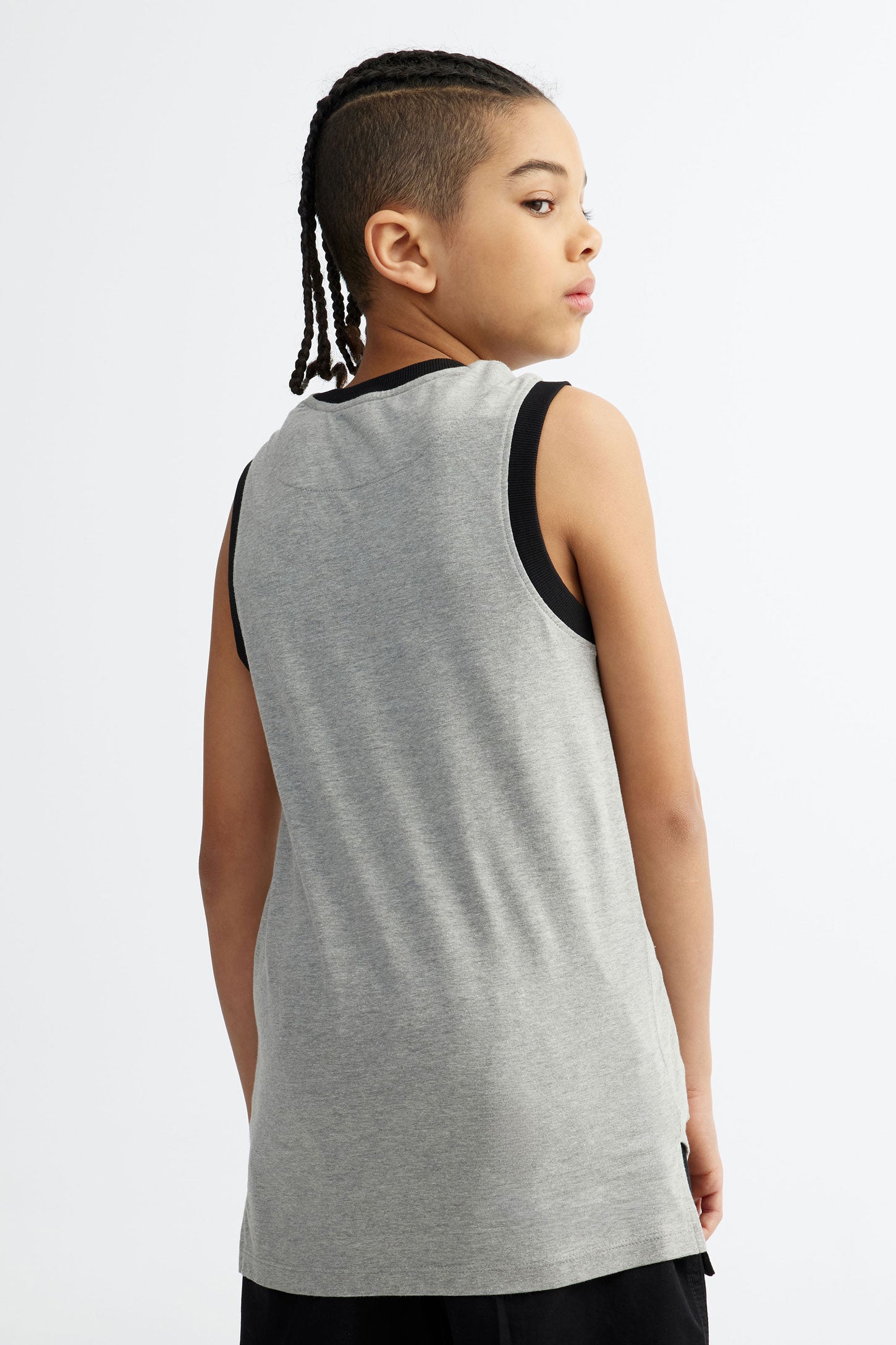 Camisole à poche en coton - Ado garçon && GRIS MIXTE