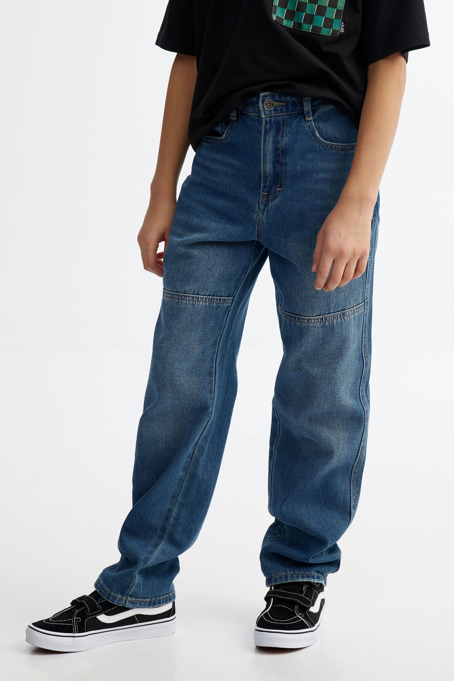 Jeans 5 poches ''Baggy'' - Ado garçon && BLEU