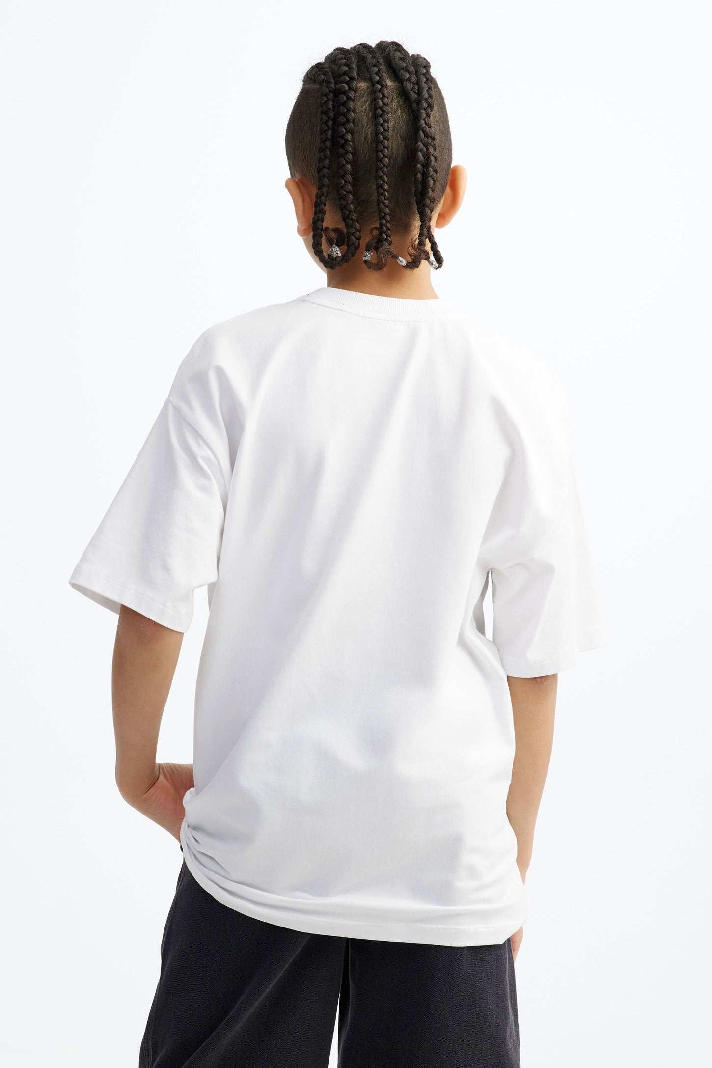 T-shirt à poche coupe ample en coton - Ado garçon && BLANC