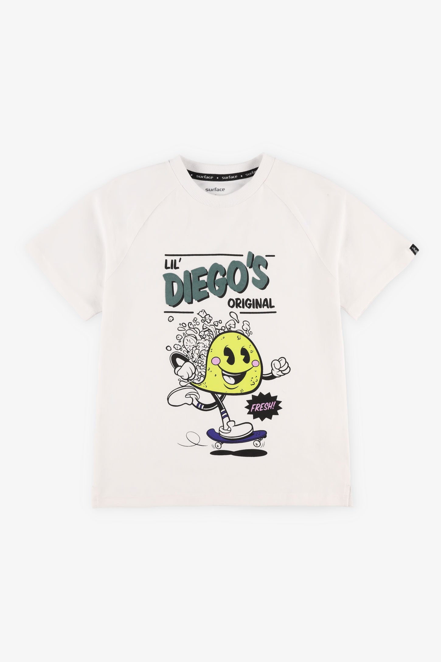 T-shirt surdimensionnée imprimé en coton - Enfant garçon && BLANC