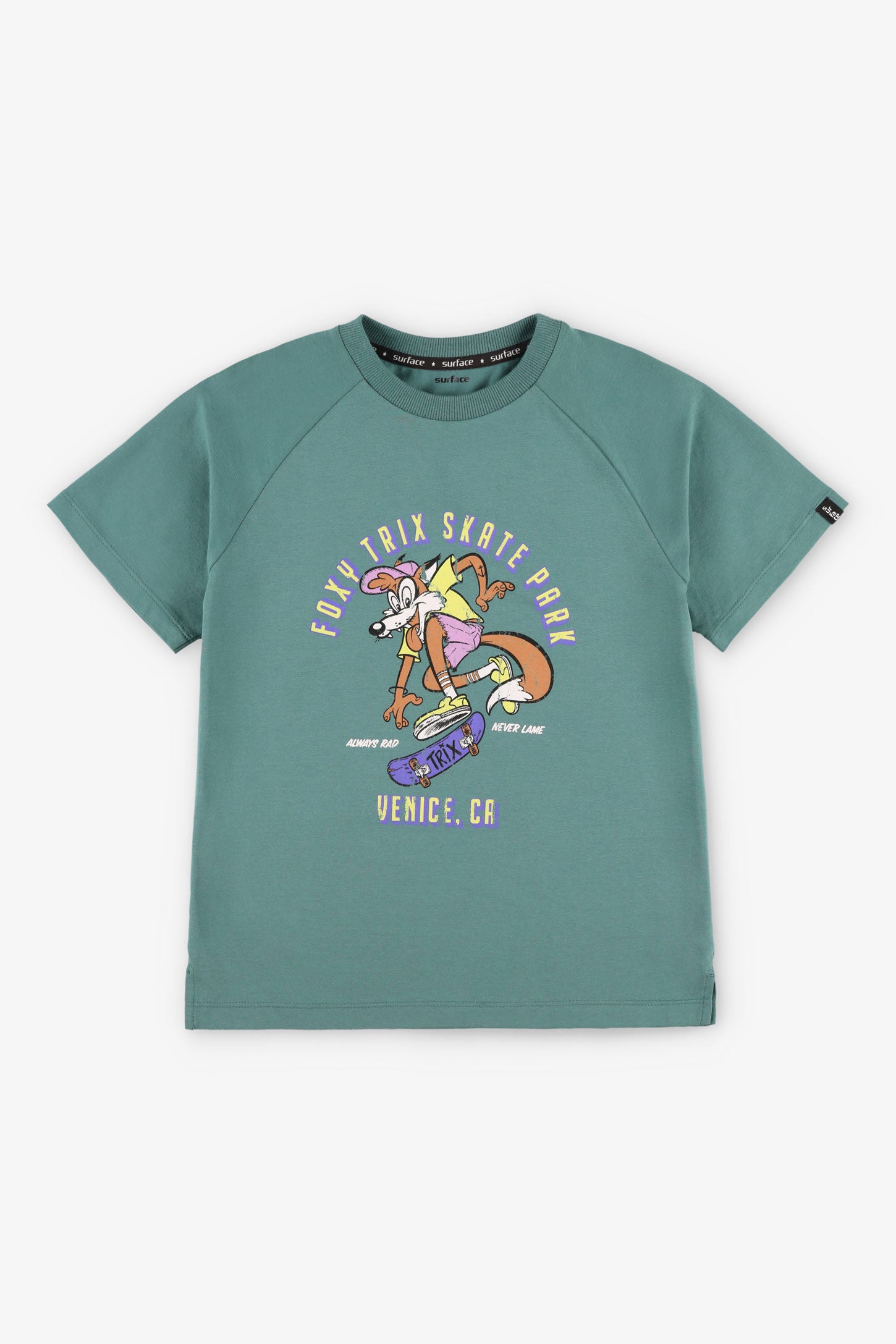 T-shirt surdimensionnée imprimé en coton - Enfant garçon && BLEU