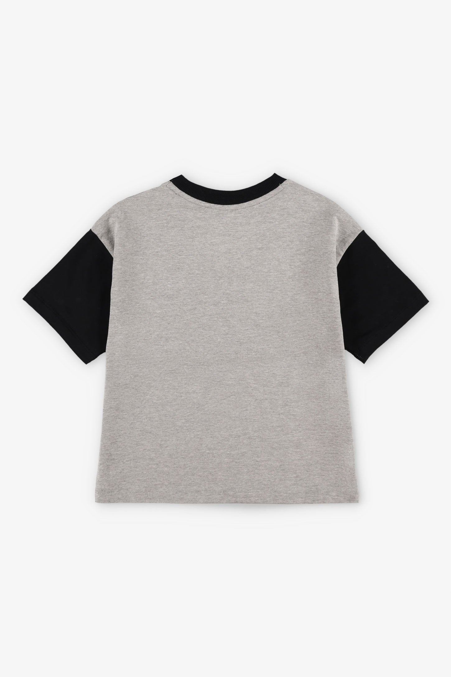 T-shirt à poche coupe ample en coton - Enfant garçon && GRIS MIXTE