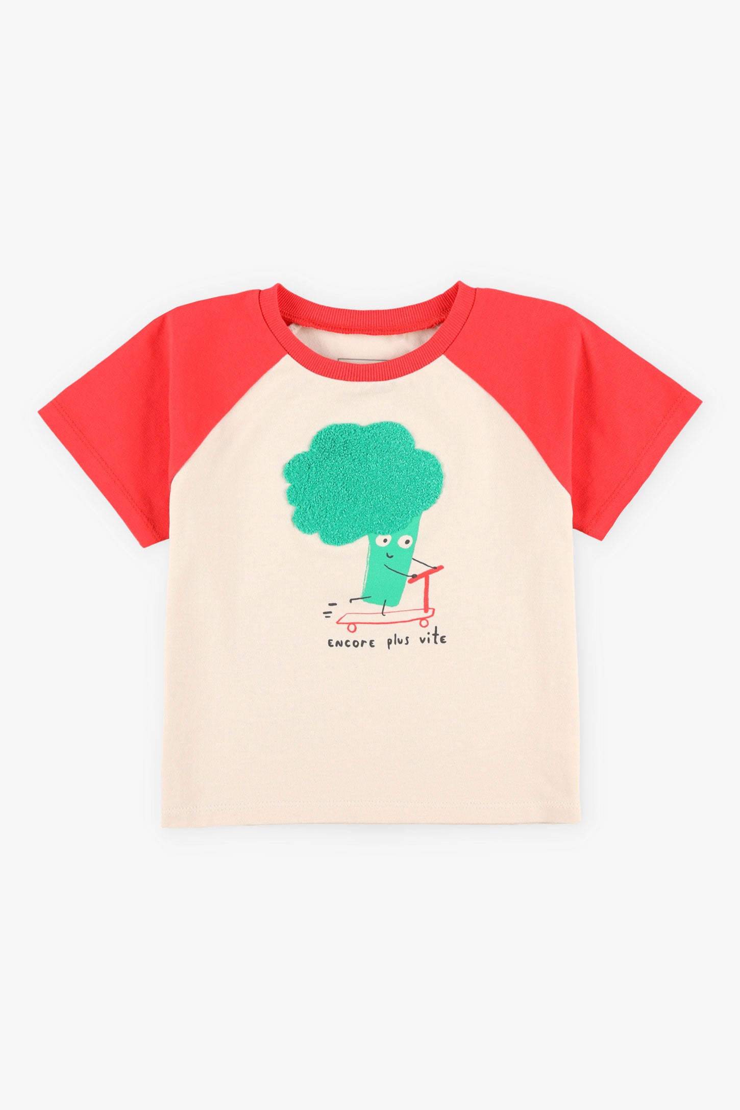 T-shirt manches courtes raglan imprimé coton - Bébé garçon && BEIGE