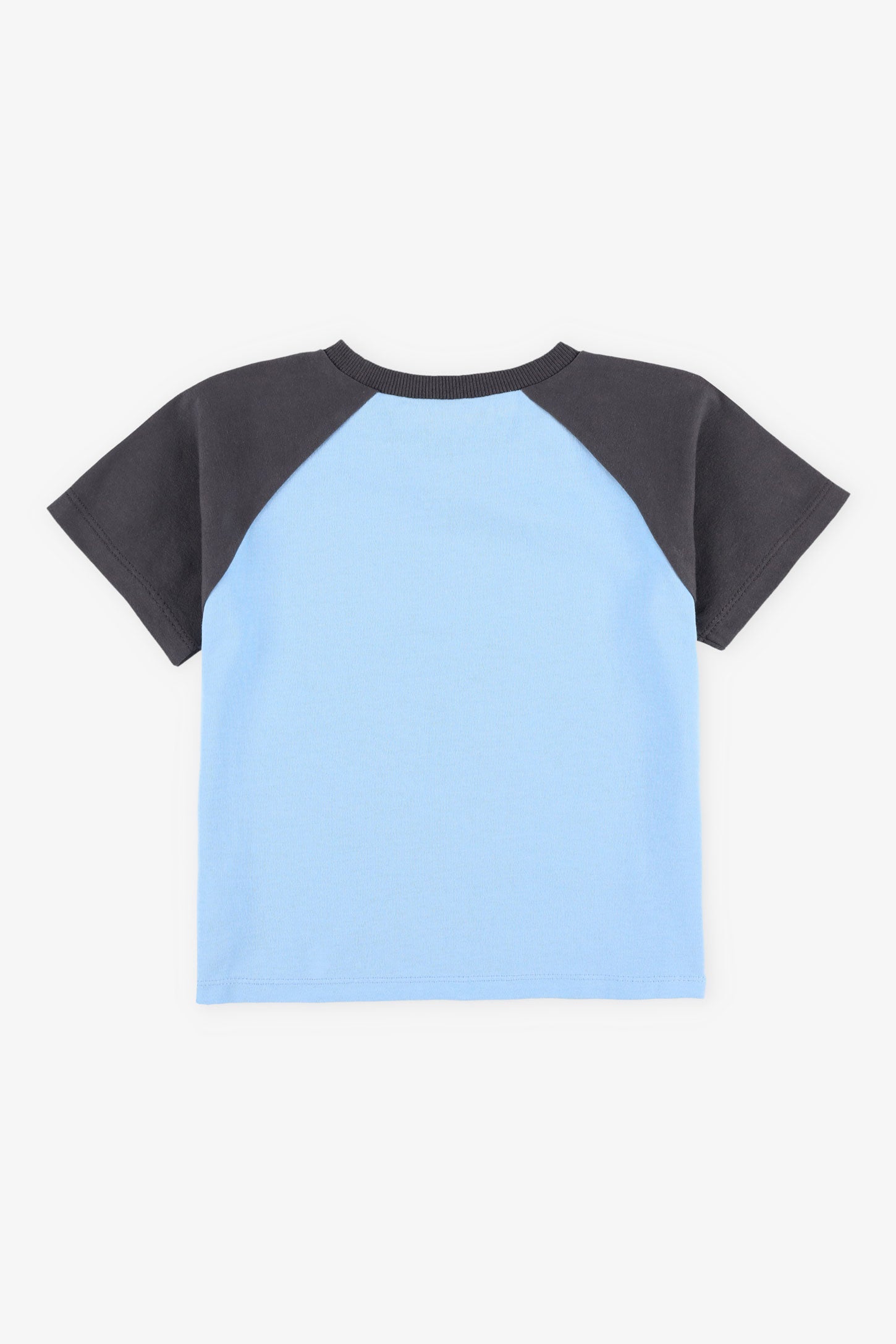 T-shirt manches courtes raglan imprimé coton - Bébé garçon && BLEU