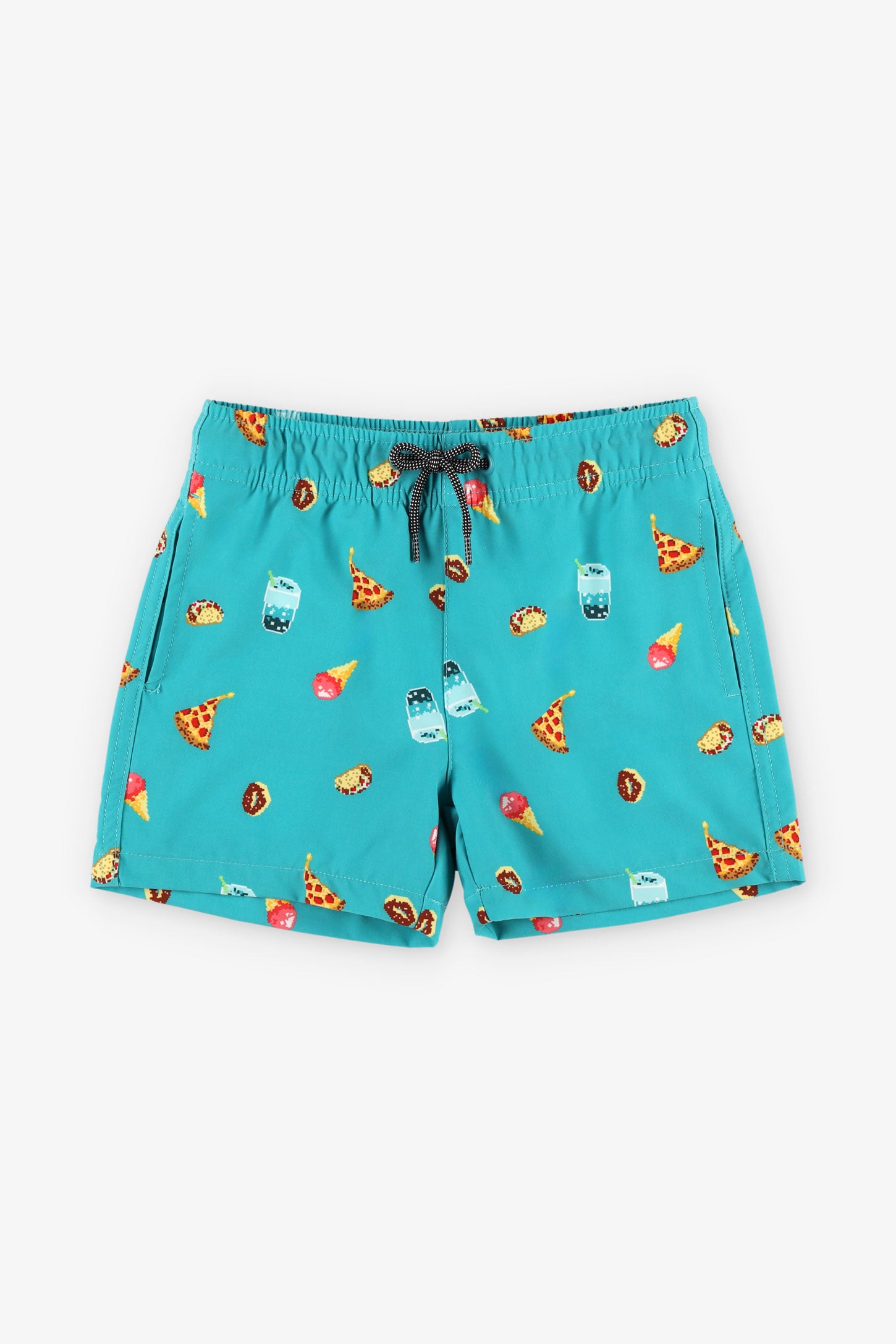 Short maillot de bain extensible 4 sens - Enfant garçon && TURQUOISE/MULTI