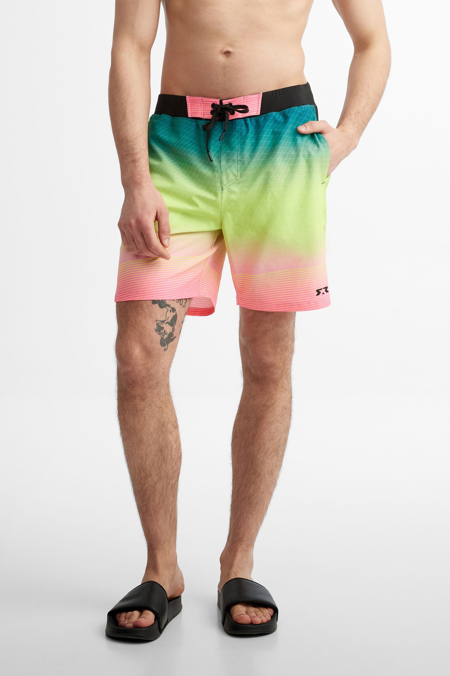 Short maillot de bain - Homme && ROSE MULTI