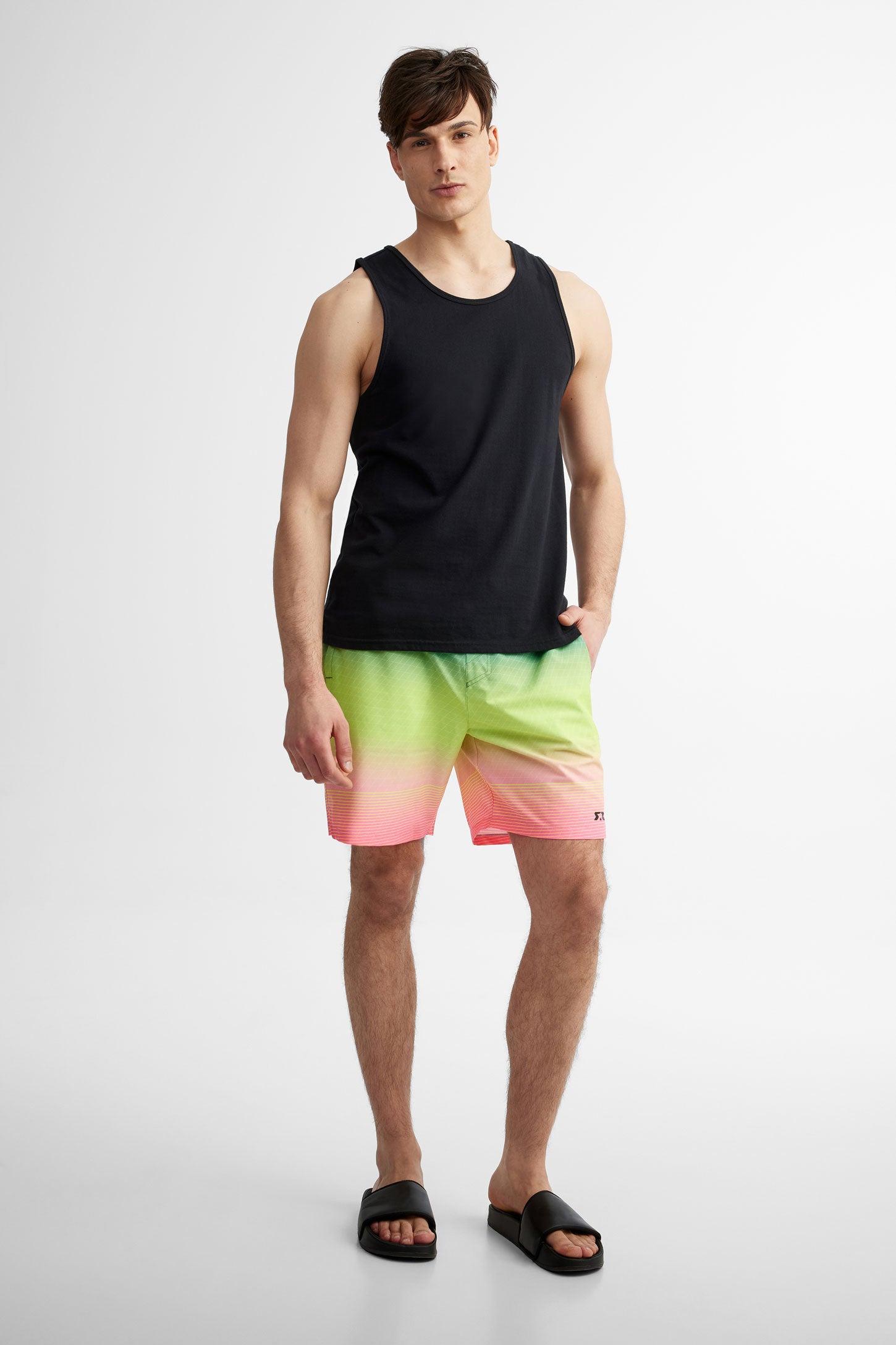 Short maillot de bain - Homme && ROSE MULTI