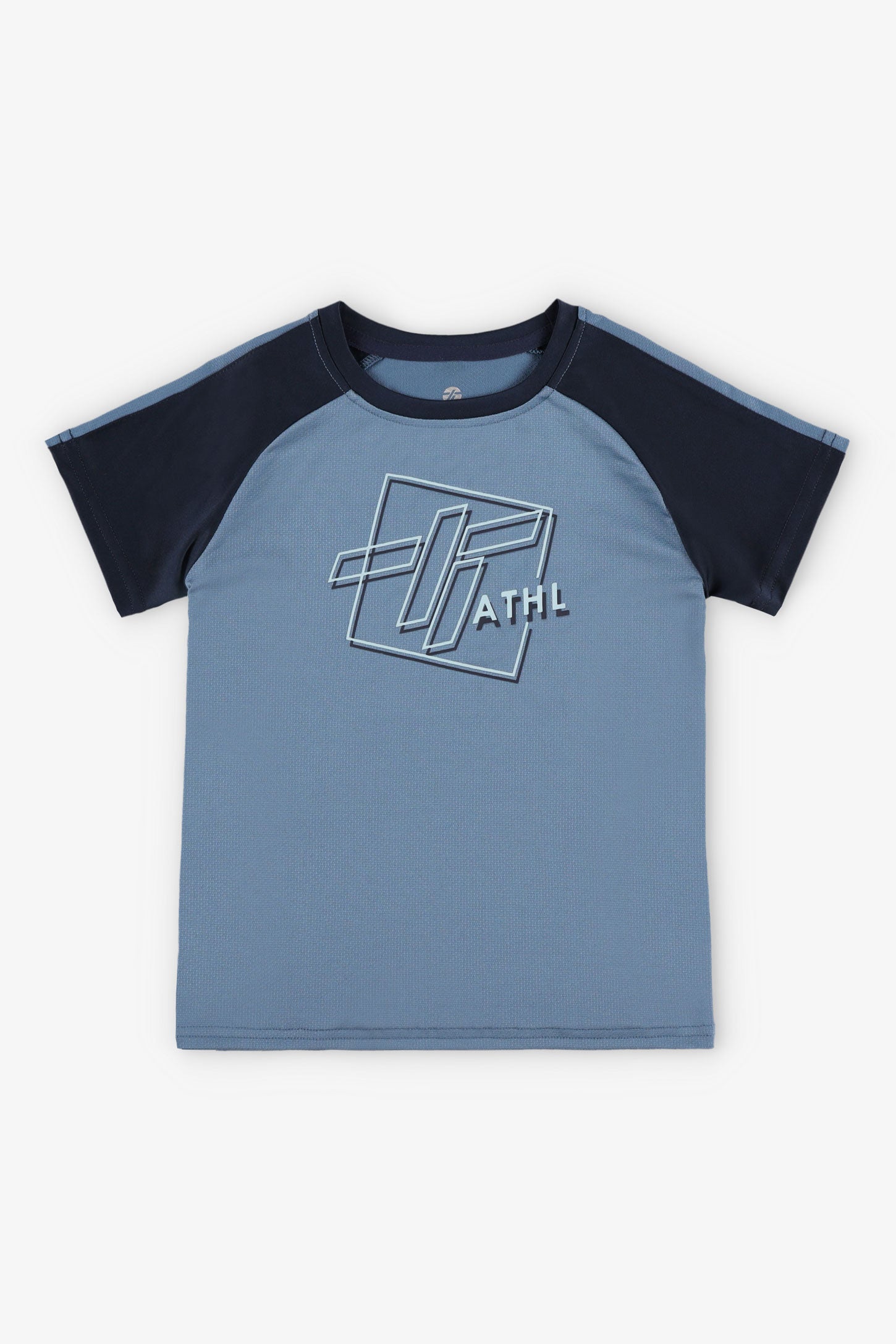 T-shirt athlétique col rond - Enfant garçon && BLEU
