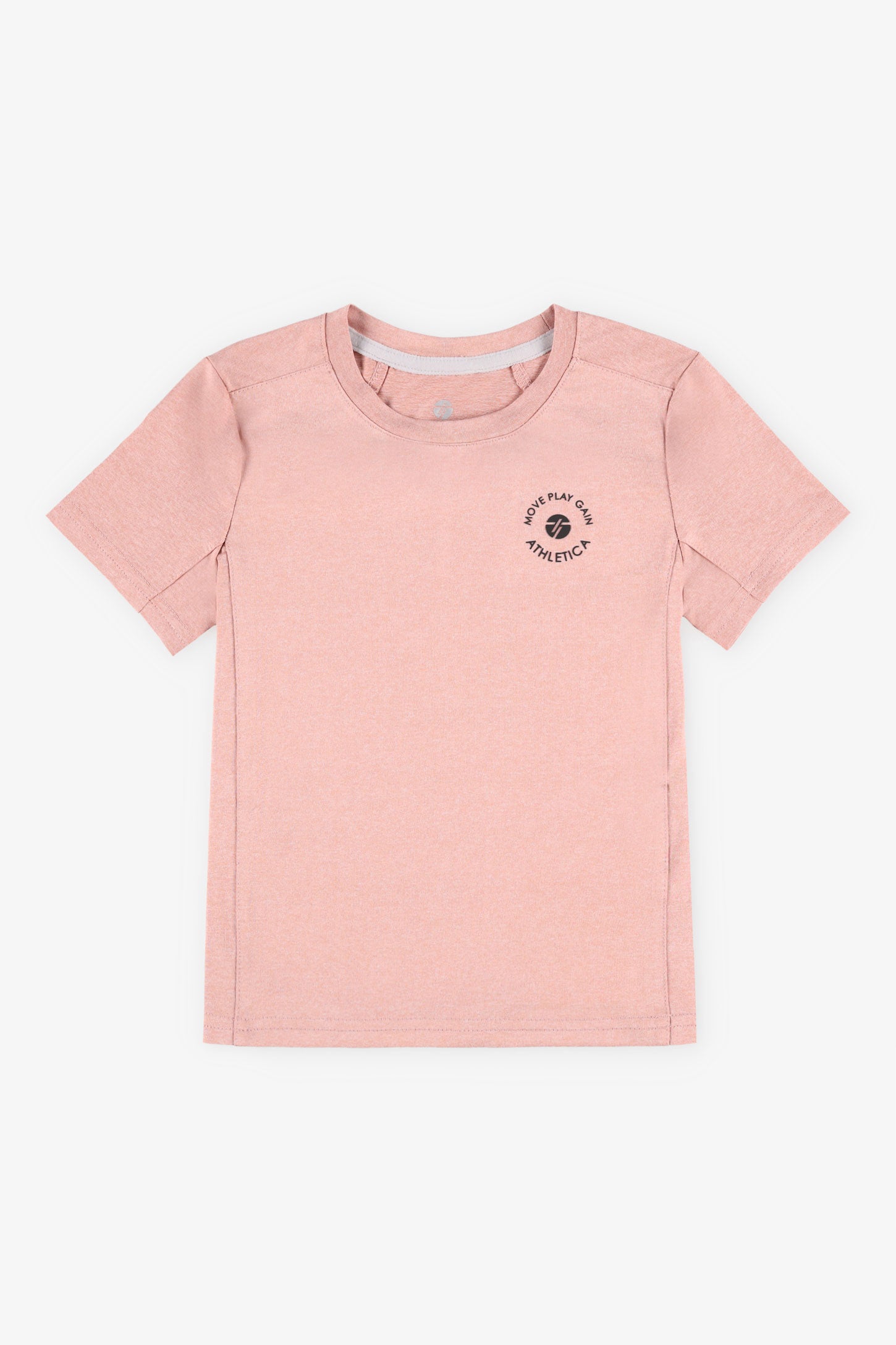 T-shirt athlétique col rond - Enfant garçon && CORAIL