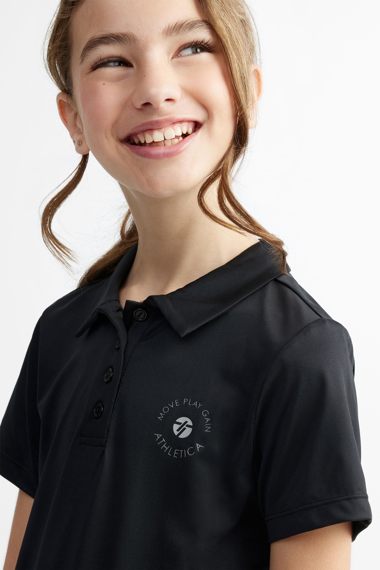 Robe polo athlétique - Ado fille && NOIR