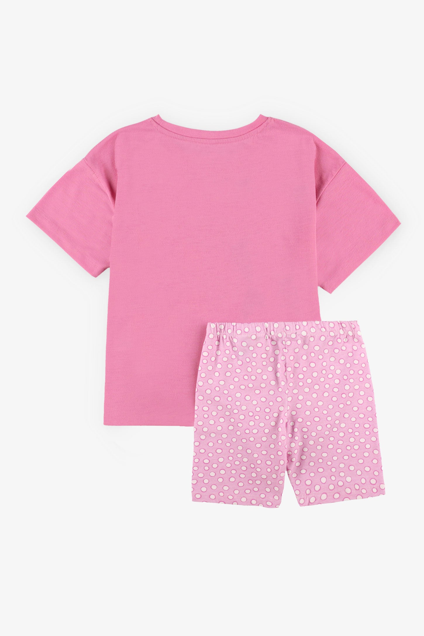 Pyjama 2-pièces t-shirt et short, 2/35$ - Enfant fille && MAUVE