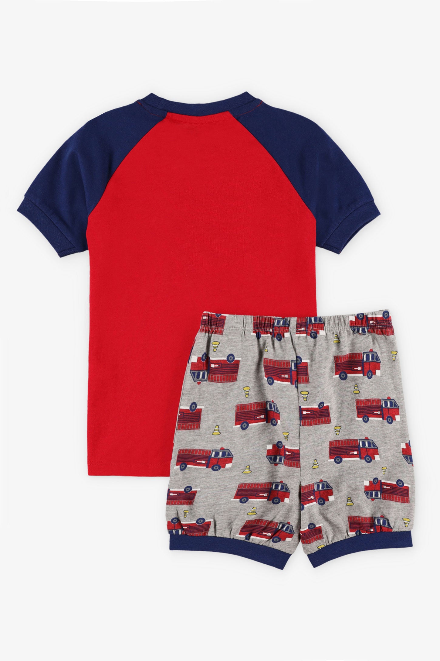 Pyjama 2-pièces imprimé en coton, 2/35$ - Enfant garçon && ROUGE