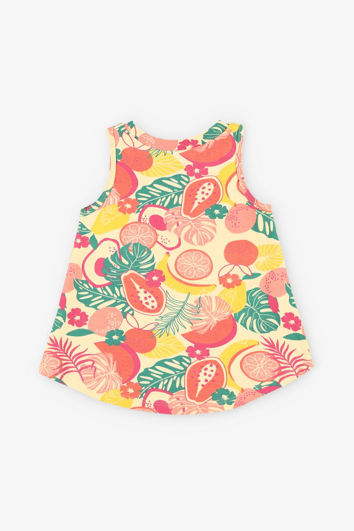 Camisole imprimée coupe A en coton, 2/15$ - Bébé fille && JAUNE/MULTI