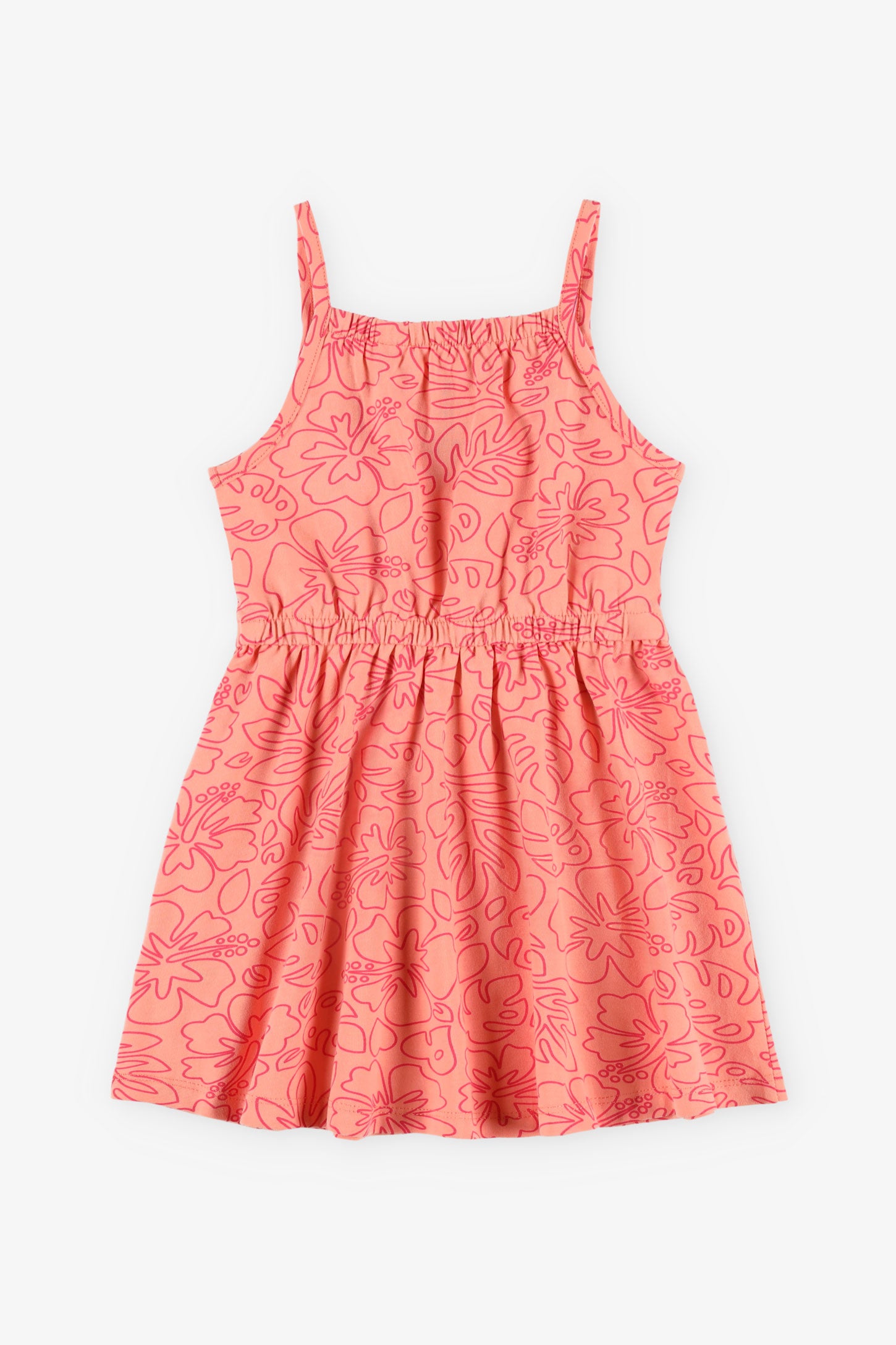 Robe à bretelles en coton - Bébé fille && ORANGE MULTI