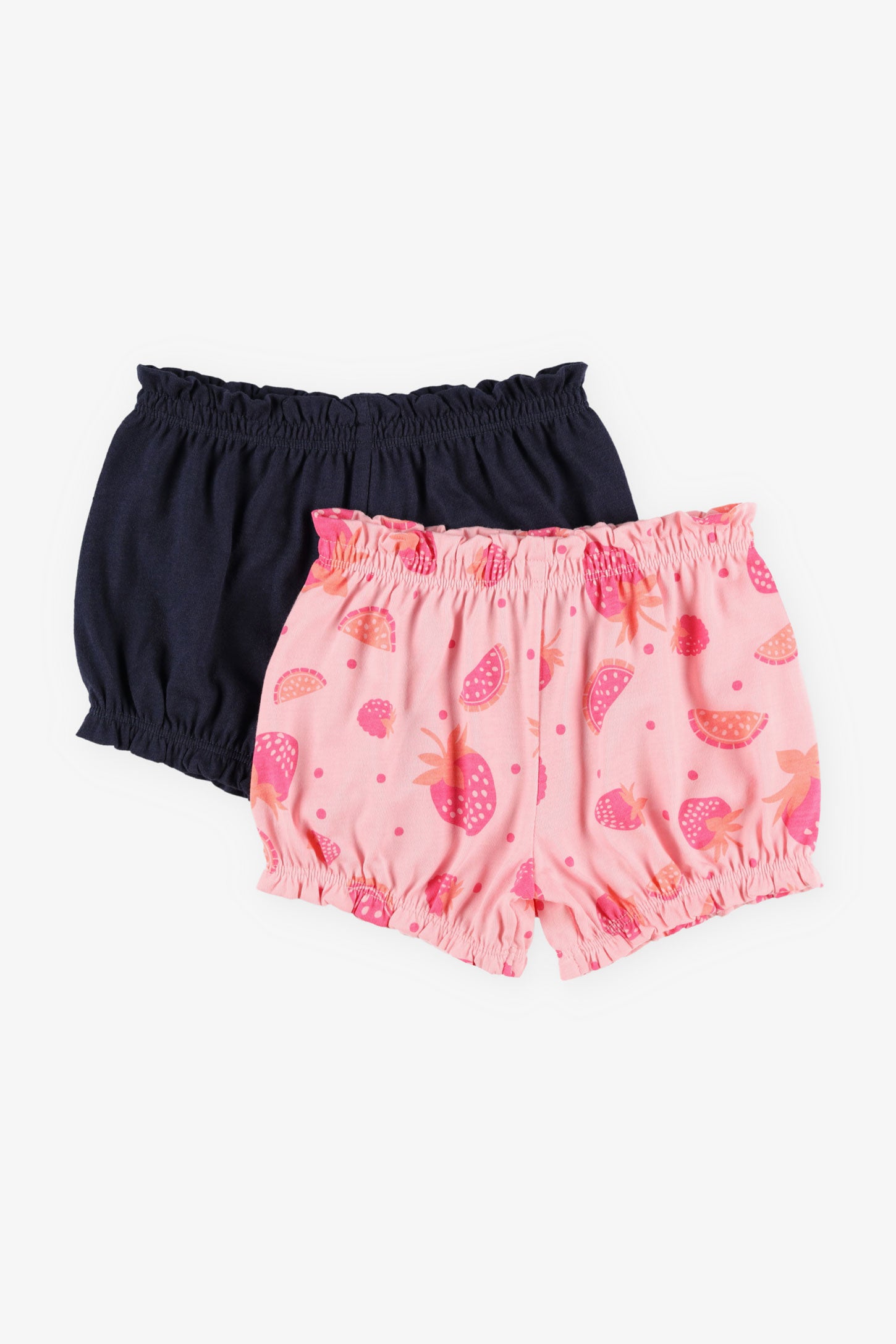 Prix pop, Lot de 2 shorts ''bloomer'', 2T-3T - Bébé fille && ROSE MULTI