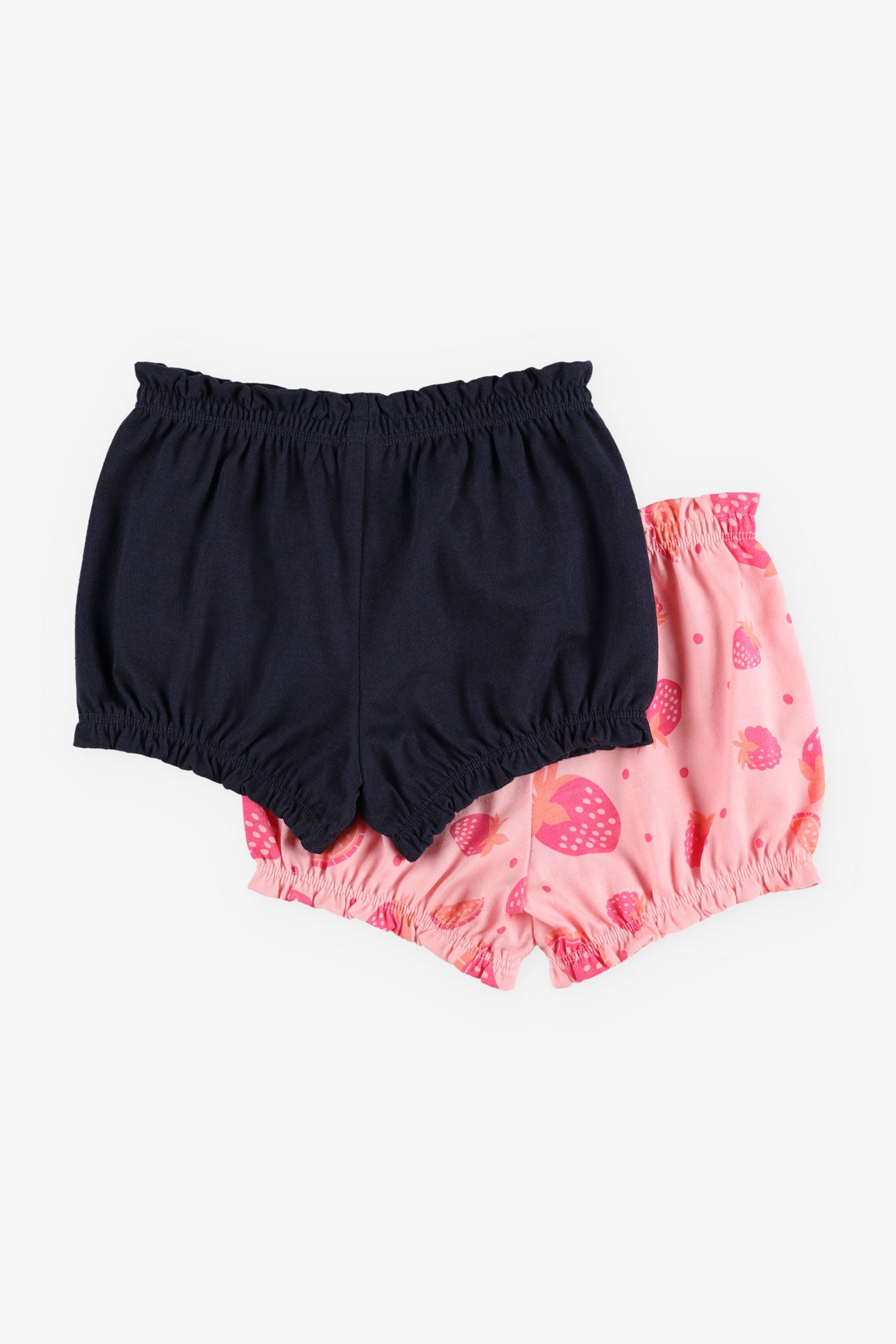 Prix pop, Lot de 2 shorts ''bloomer'', 2T-3T - Bébé fille && ROSE MULTI