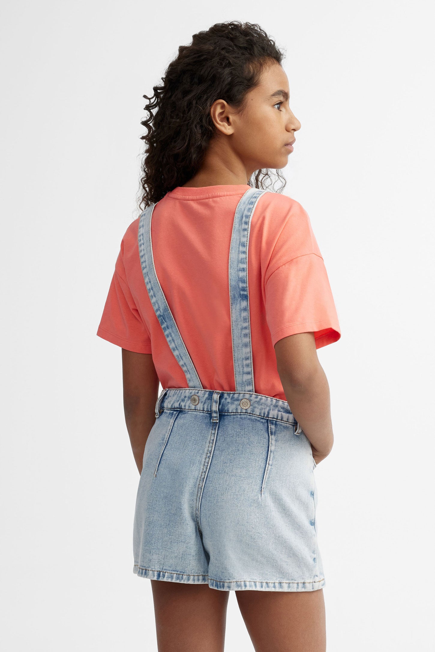 Denim skort overalls - Teenage girl