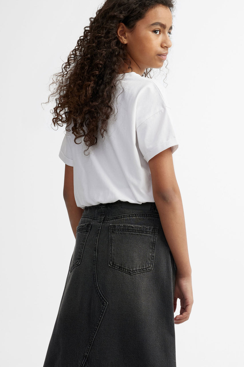 Jupe longue en jeans - Ado fille && NOIR
