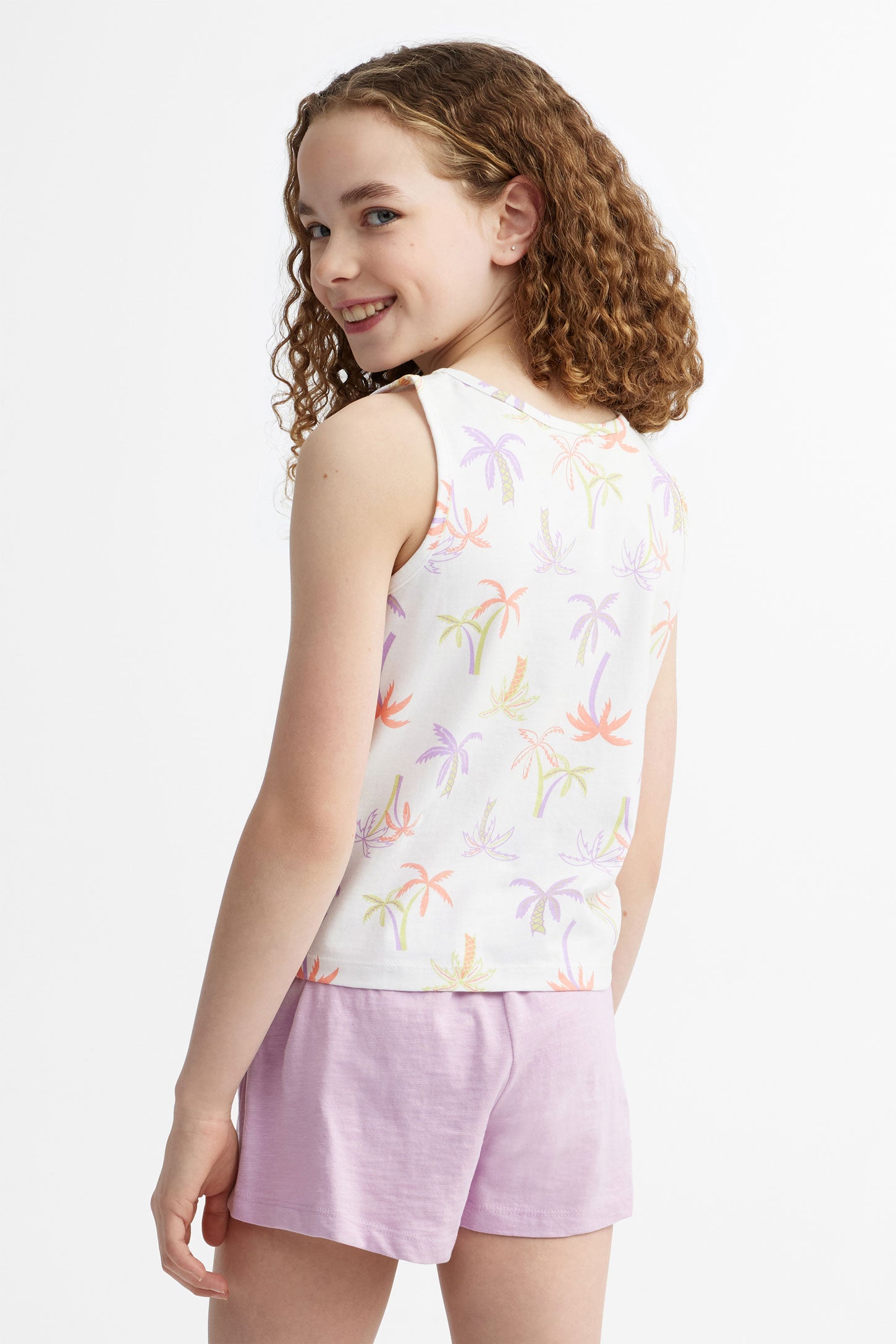 Camisole nouée au bas en coton, 2/25$ - Ado fille && BLANC MULTI