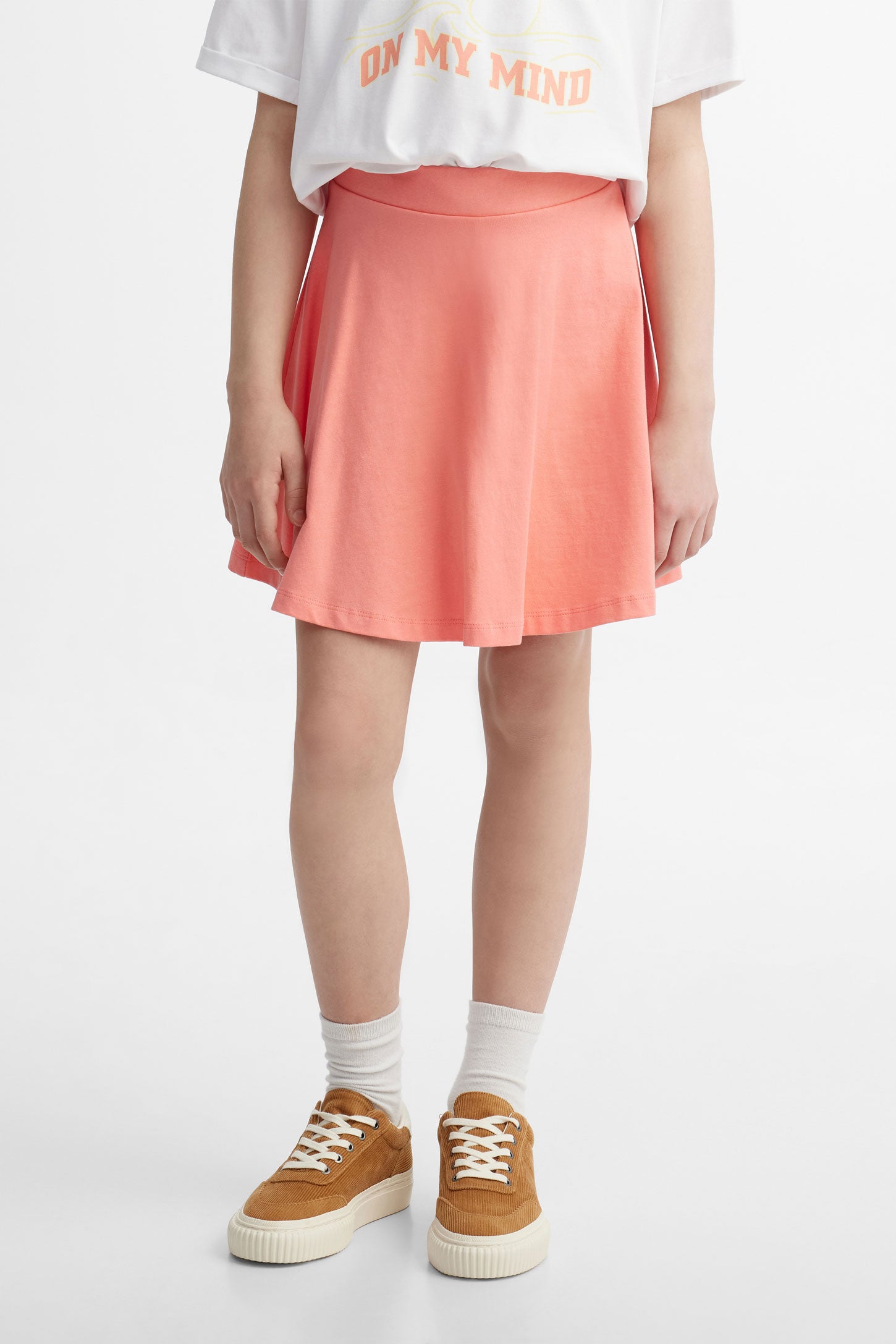 Jupe-short patineuse en coton - Ado fille && CORAIL
