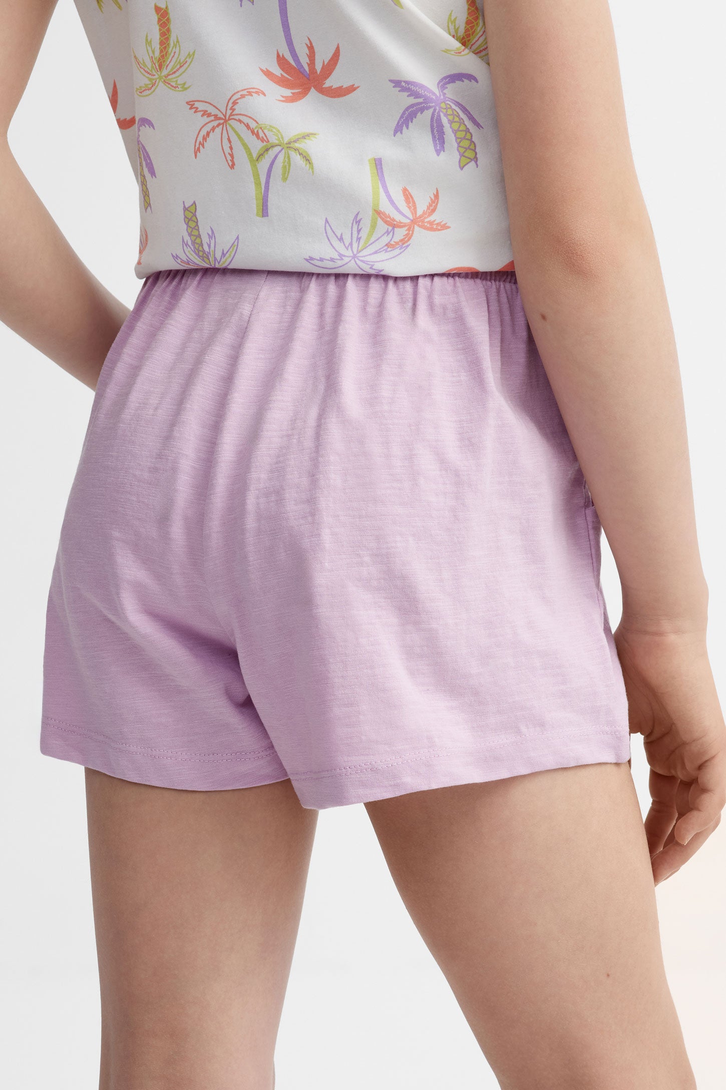 Short taille élastique en coton, 2/25$ - Ado fille && MAUVE