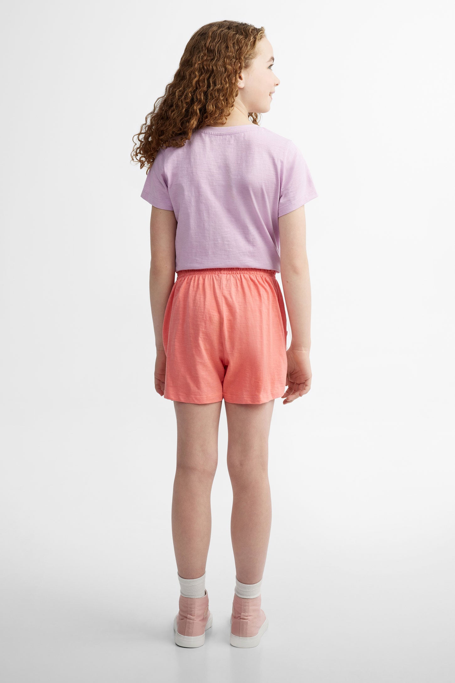 Short taille élastique en coton, 2/25$ - Ado fille && CORAIL