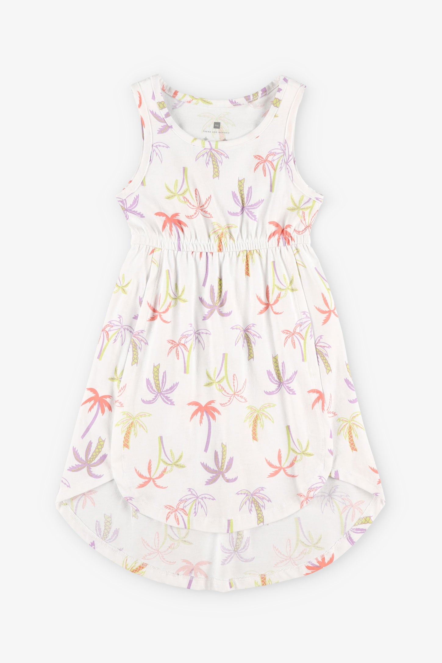 Robe sans manches imprimé en coton - Enfant fille && BLANC MULTI