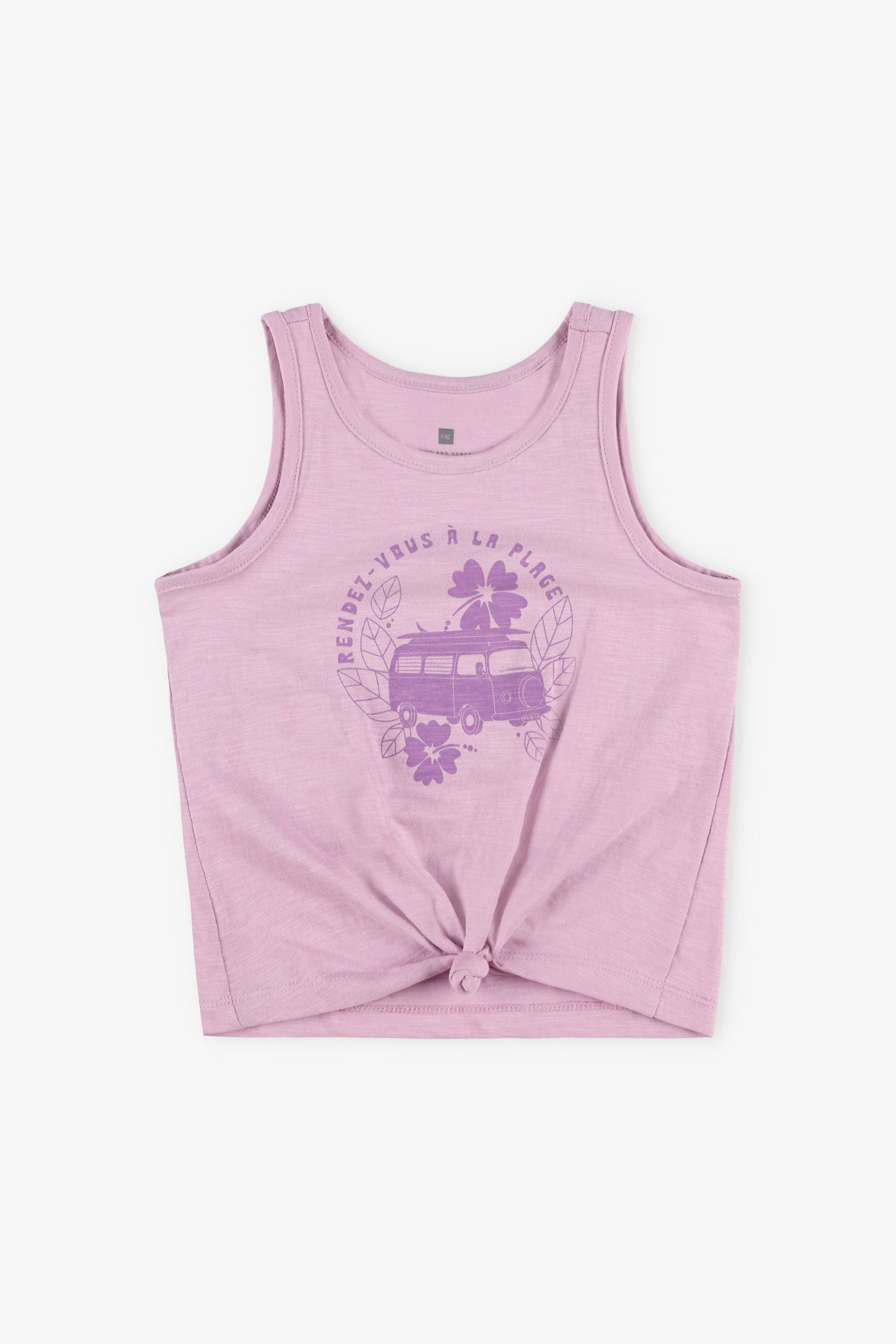 Camisole nouée au bas en coton, 2/20$ - Enfant fille && MAUVE