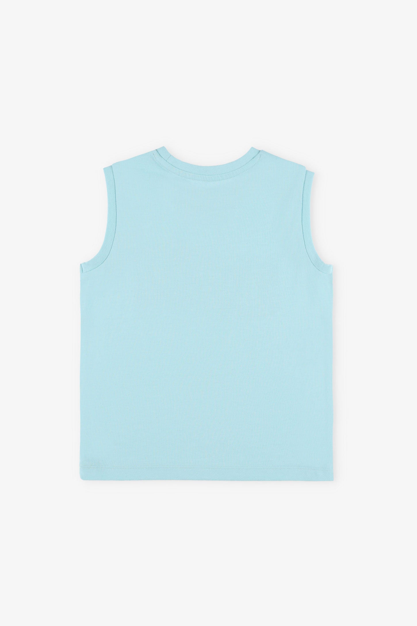 Camisole à poche en coton, 2/20$ - Enfant garçon && TURQUOISE