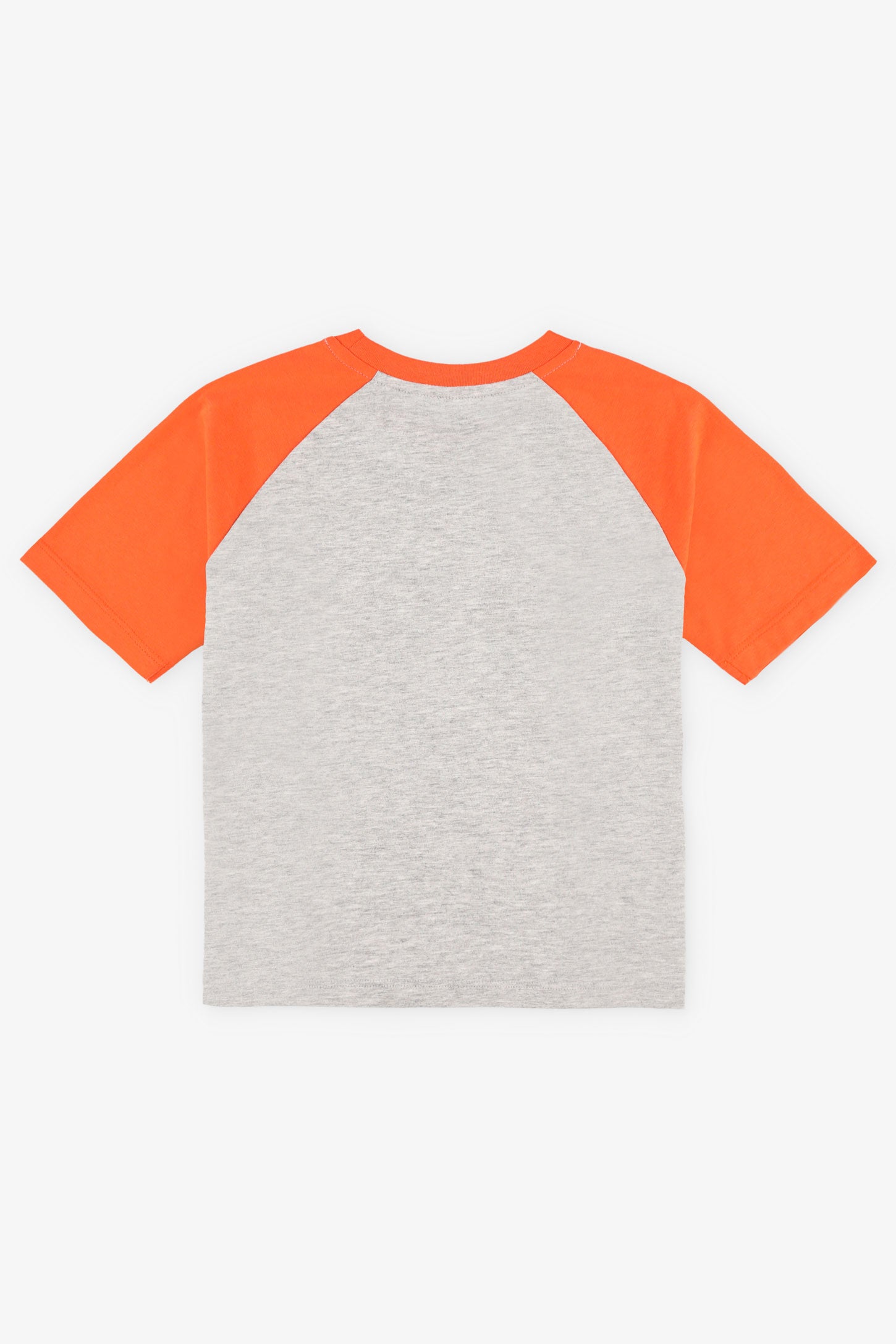 T-shirt col rond en coton, 2/20$ - Enfant garçon && GRIS