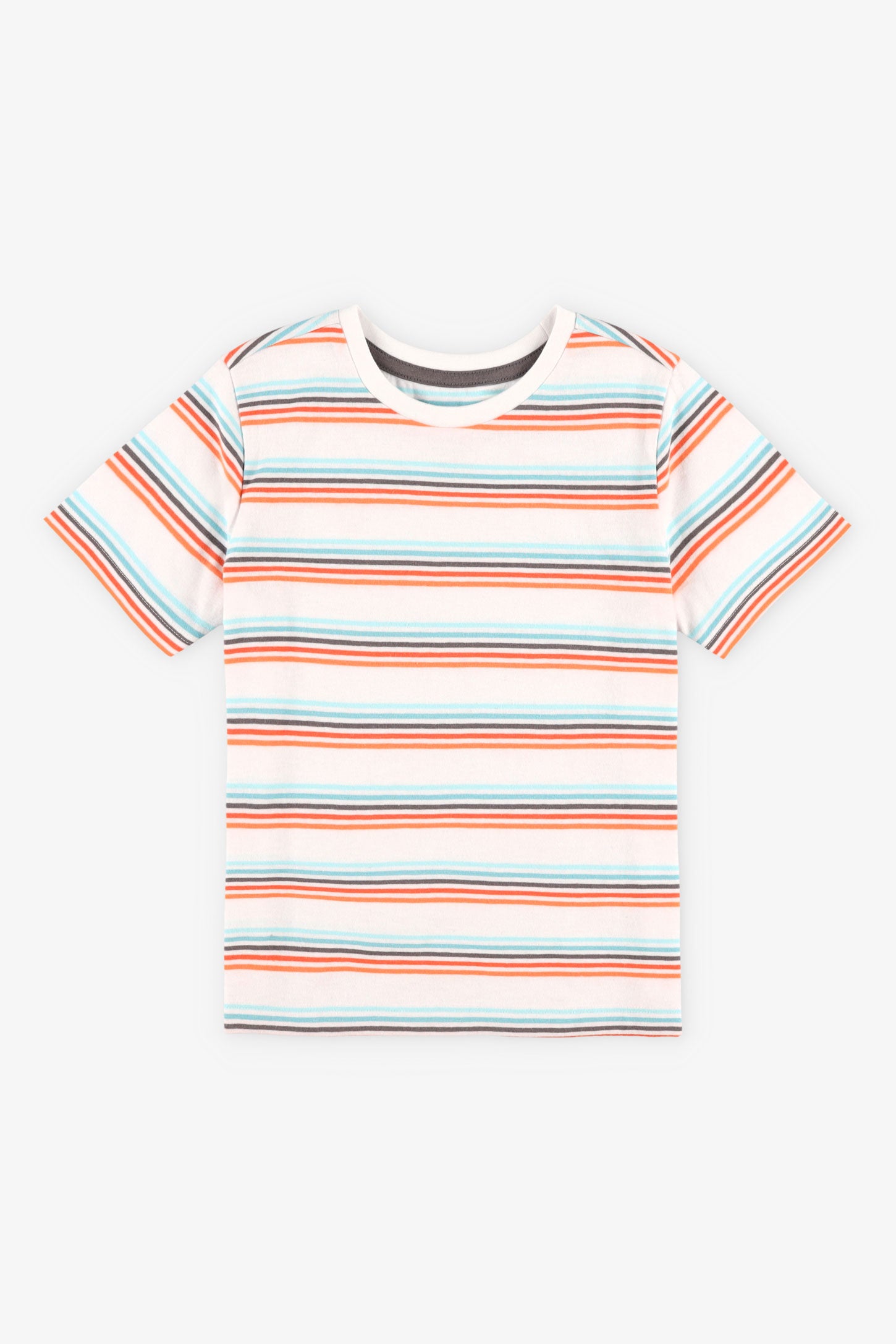 T-shirt col rond imprimé en coton, 2/20$ - Enfant garçon && BLANC MULTI