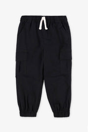 Pantalon jogger cargo popeline, 2/40$ - Enfant garçon && NOIR