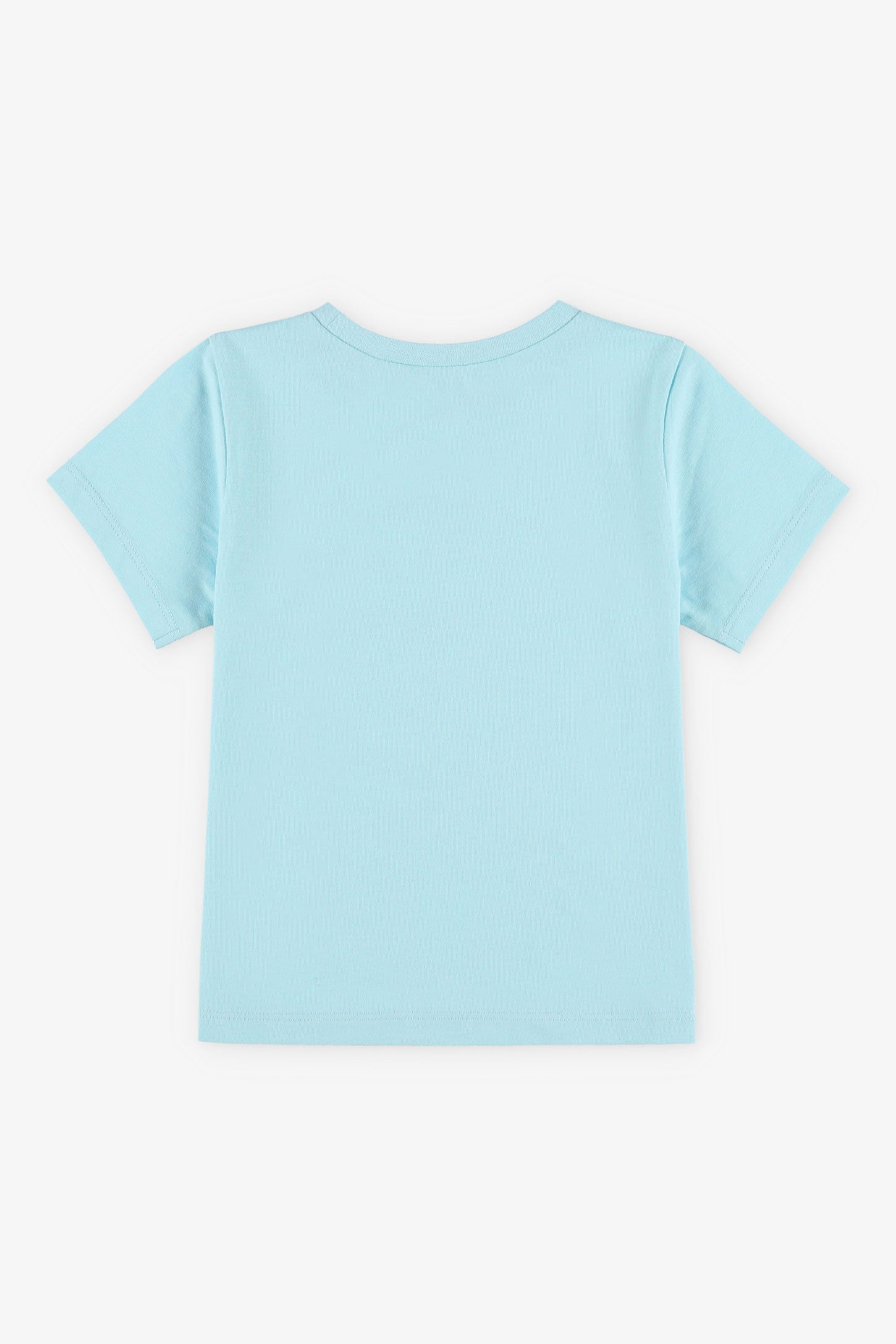 T-shirt col rond à imprimé en coton, 2/15$ - Bébé garçon && BLEU PALE