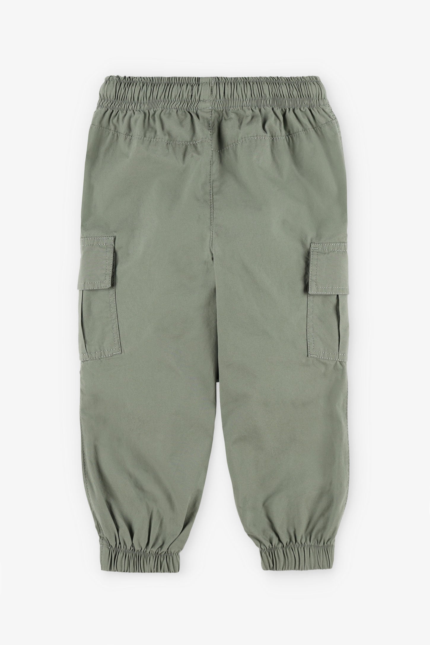 Pantalon jogger cargo popeline - Bébé garçon && VERT