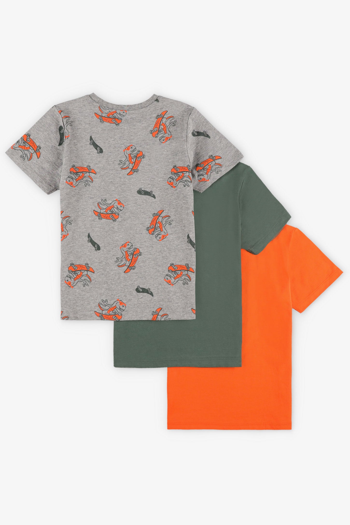 Lot de 3 t-shirts en coton - Bébé garçon && GRIS MULTI