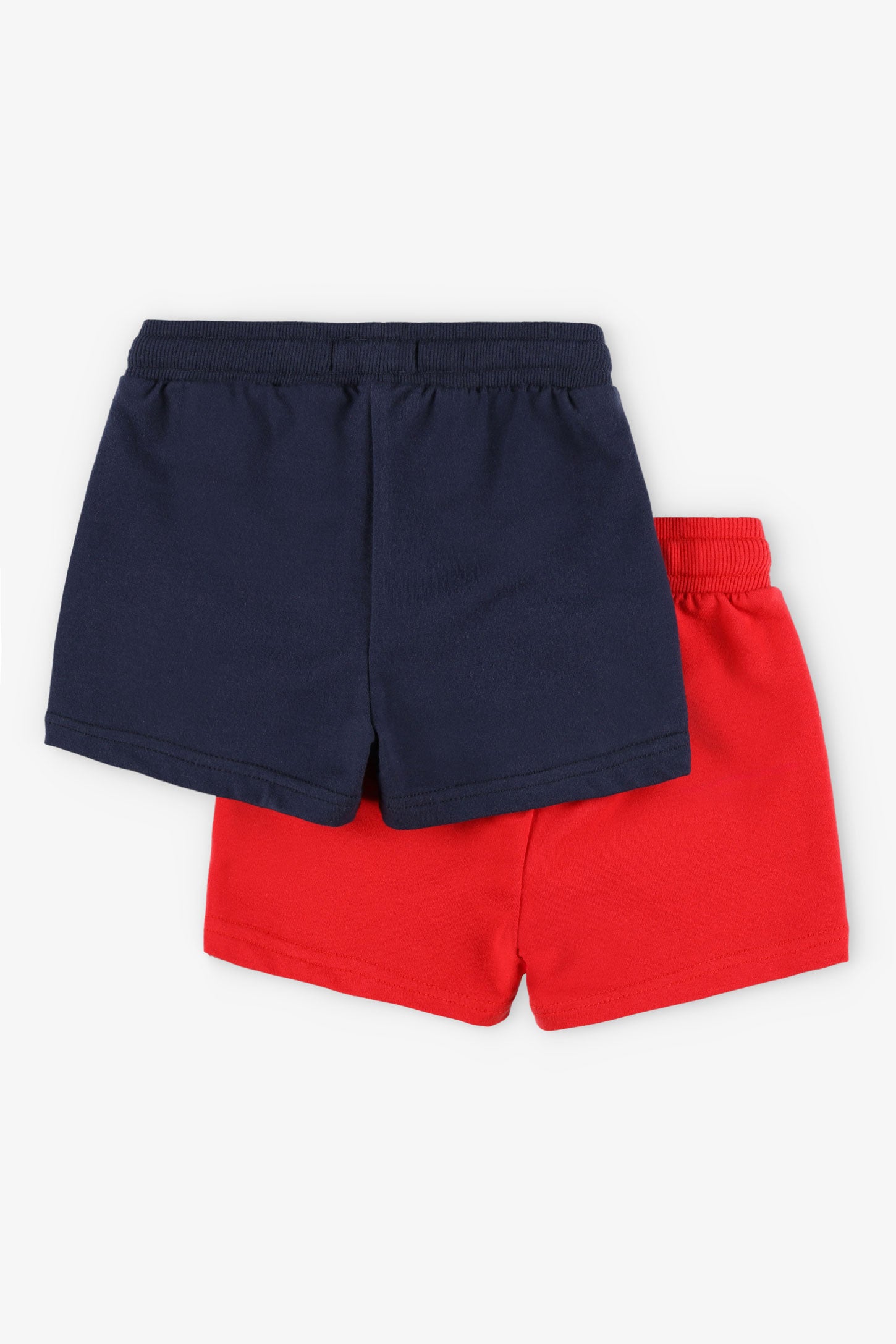 Lot de 2 shorts en coton ouaté - Bébé garçon && ROUGE