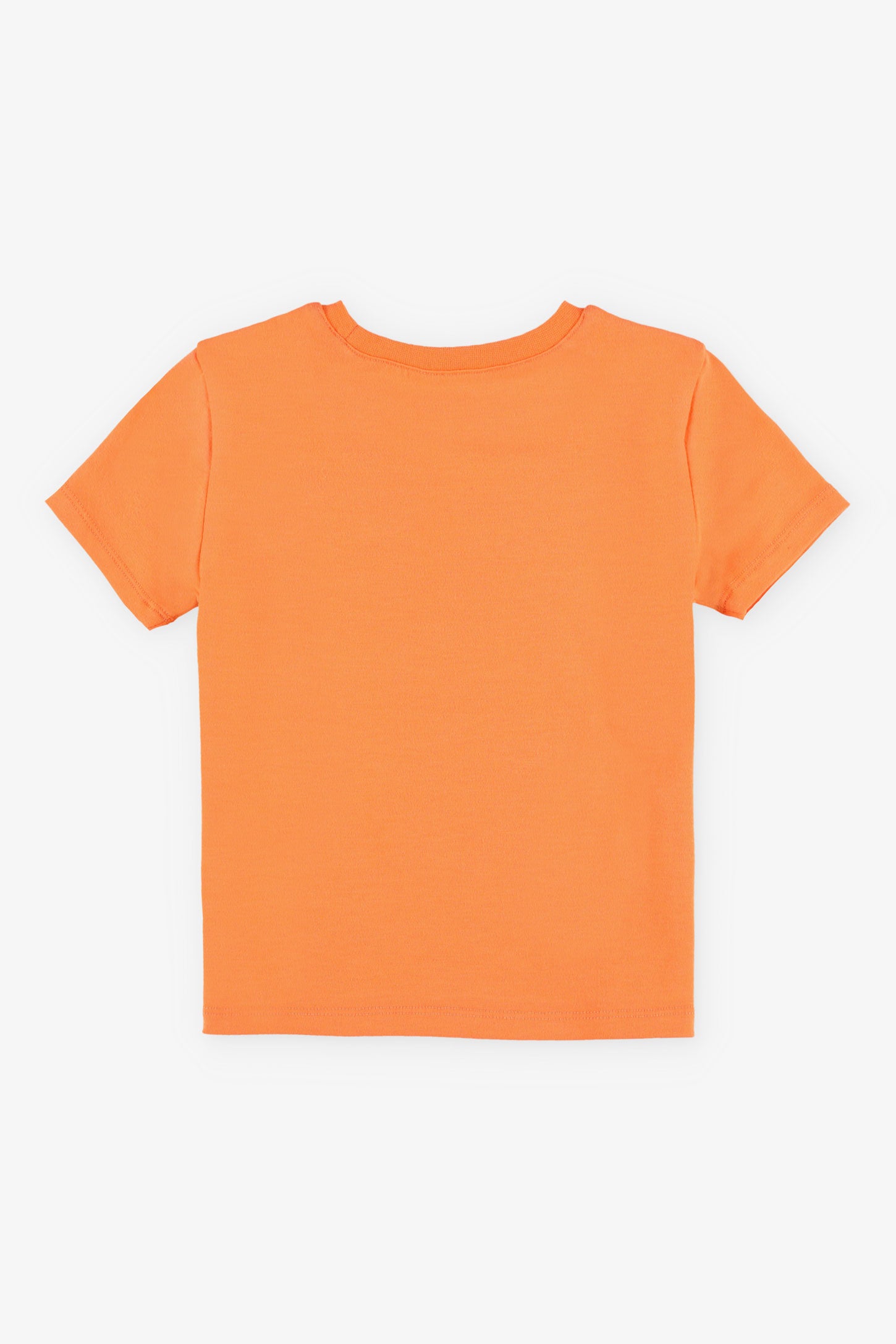 T-shirt col rond coupe droite coton, 2/15$ - Bébé garçon && ORANGE