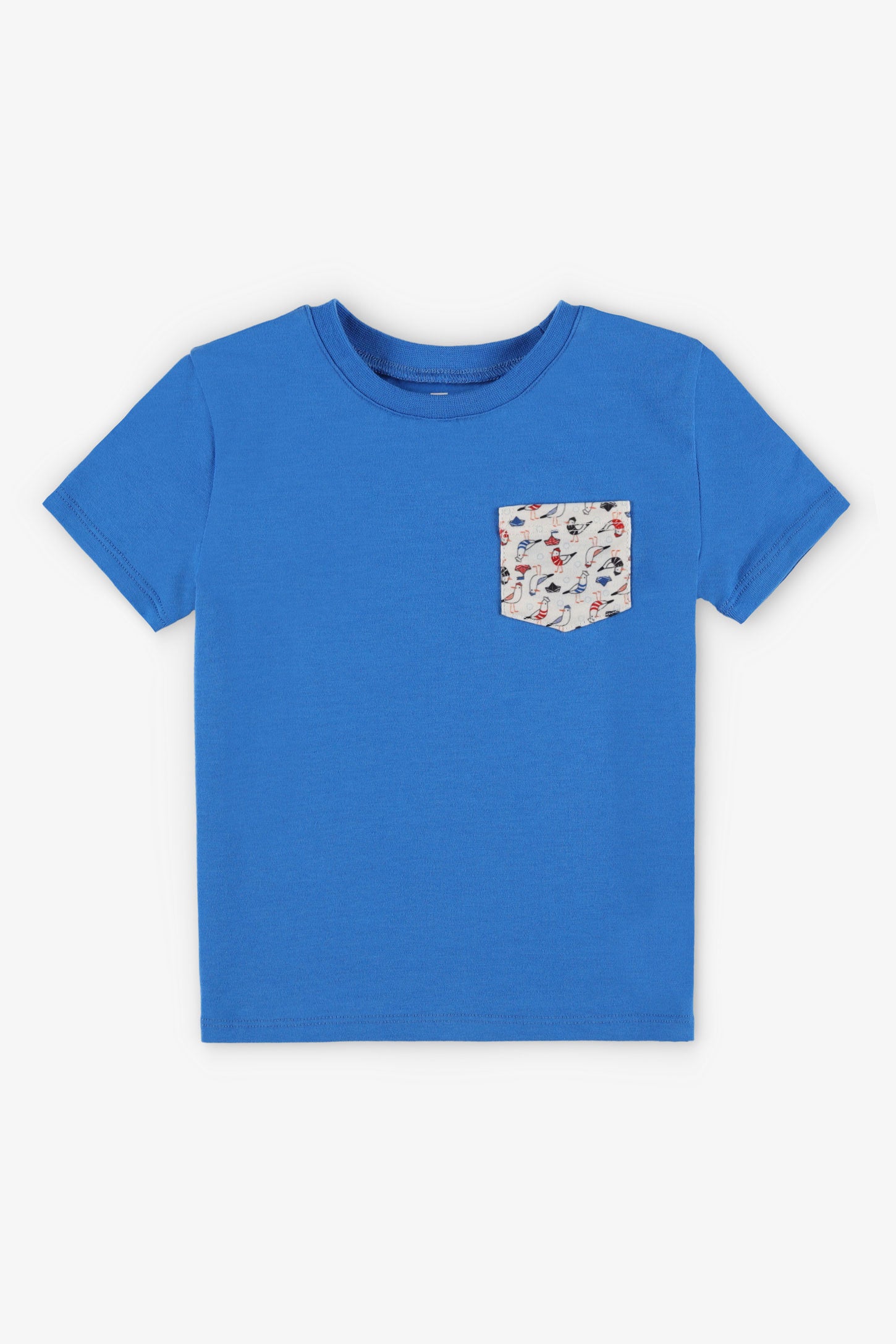 T-shirt col rond coupe droite coton, 2/15$ - Bébé garçon && BLEU