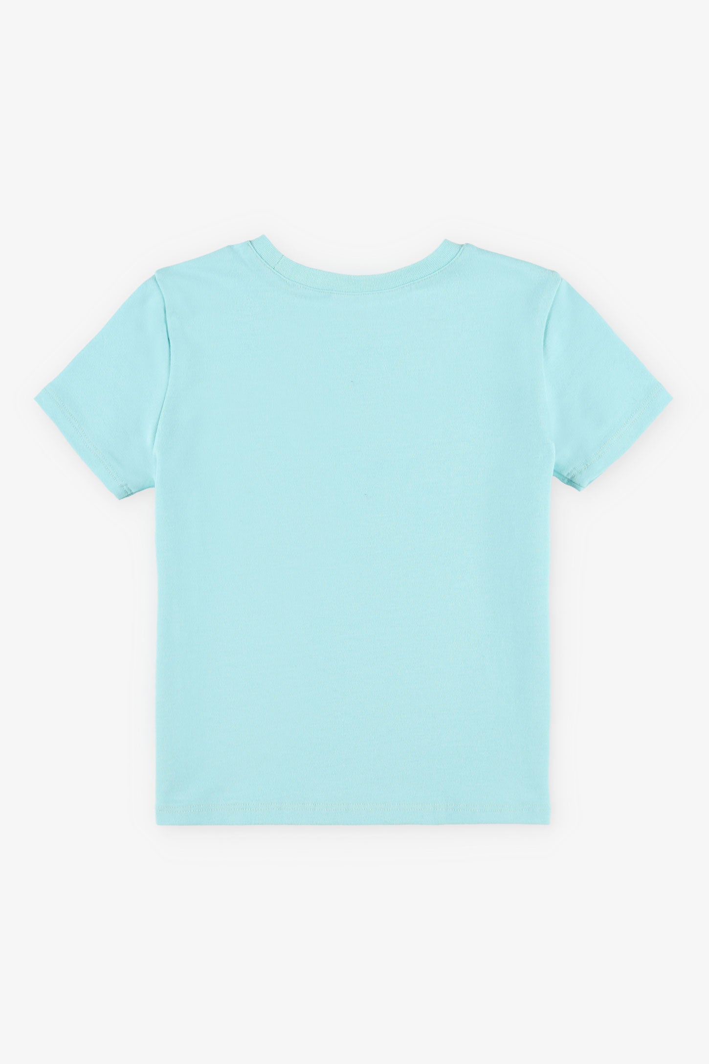 T-shirt col rond coupe droite coton, 2/15$ - Bébé garçon && TURQUOISE