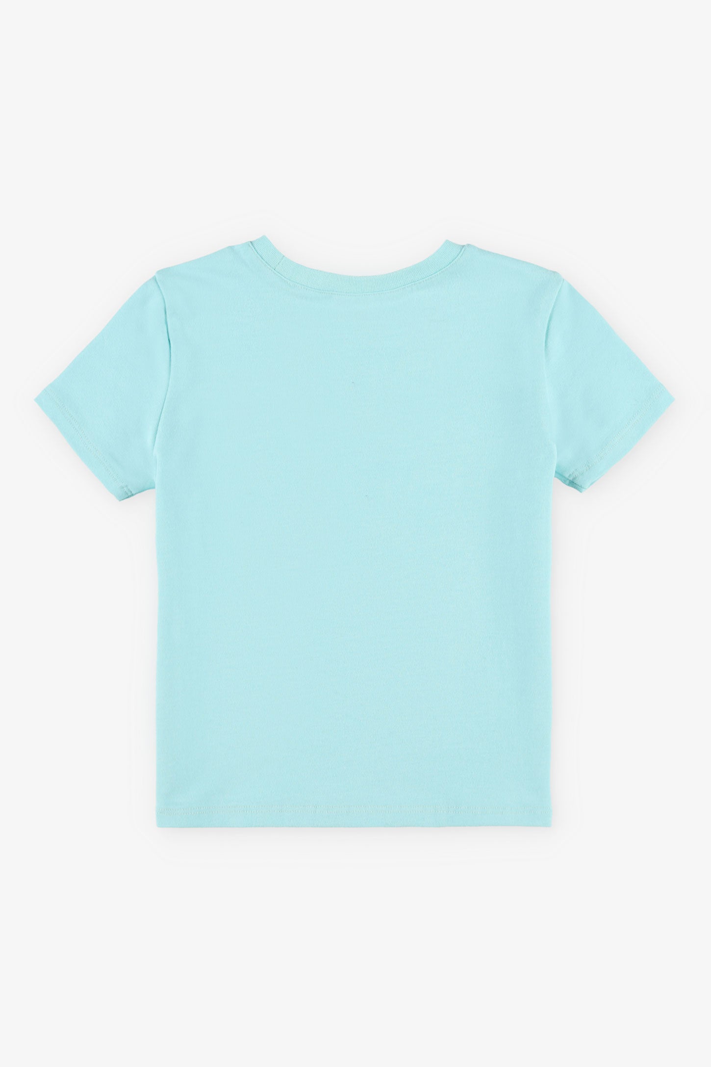 T-shirt rond coupe droite coton, 2T-3T, 2/15$ - Bébé garçon && TURQUOISE