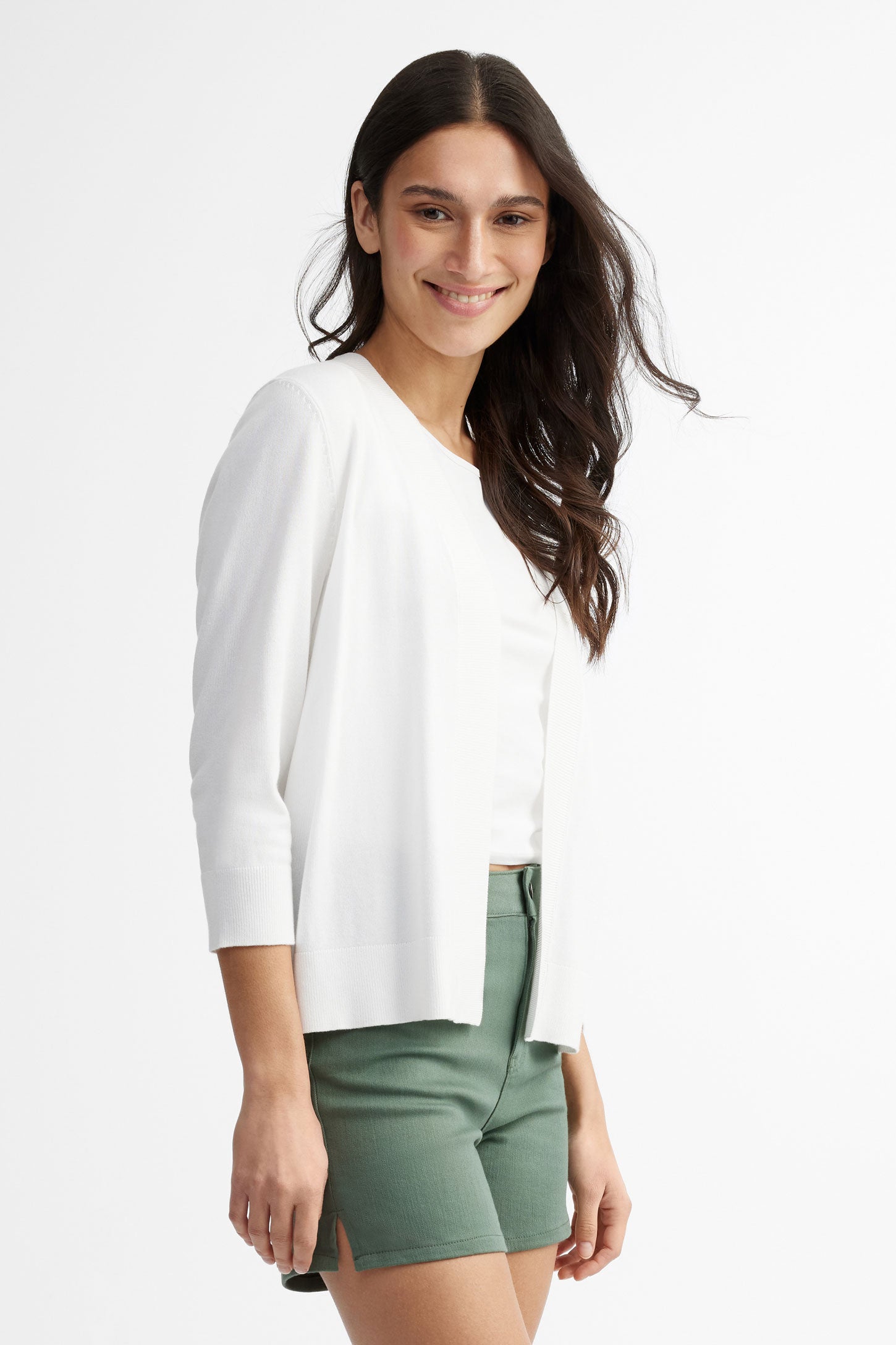 Bolero manches 3/4 - Femme && BLANC