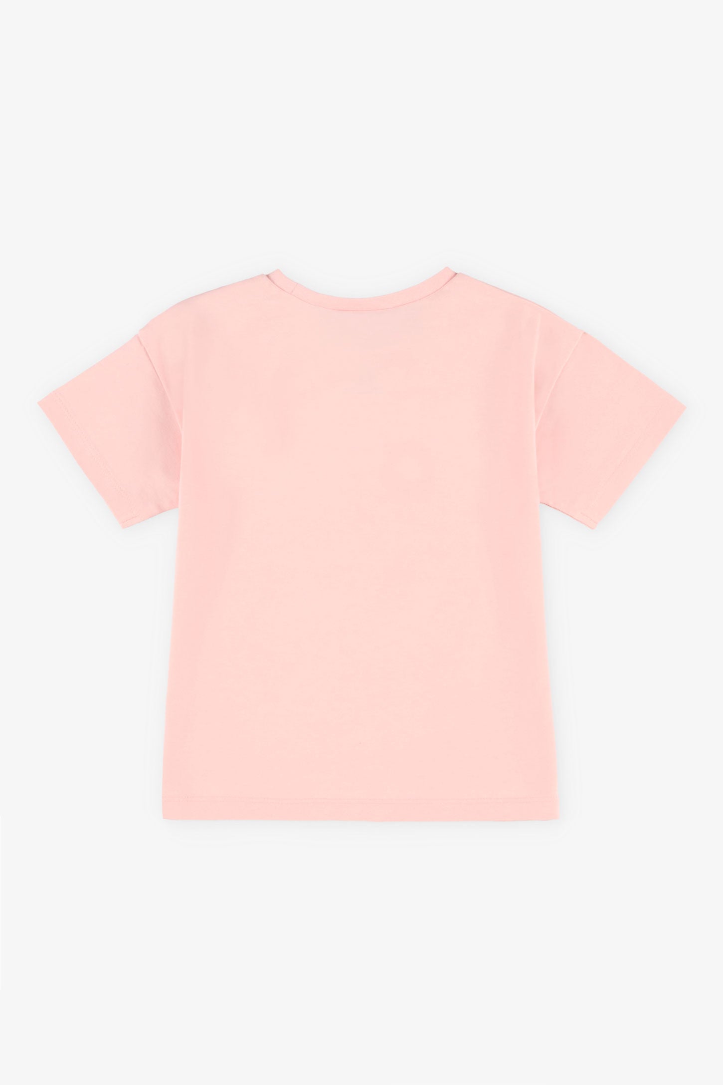 T-shirt coton avec appliqué crochet - Bébé fille && ROSE