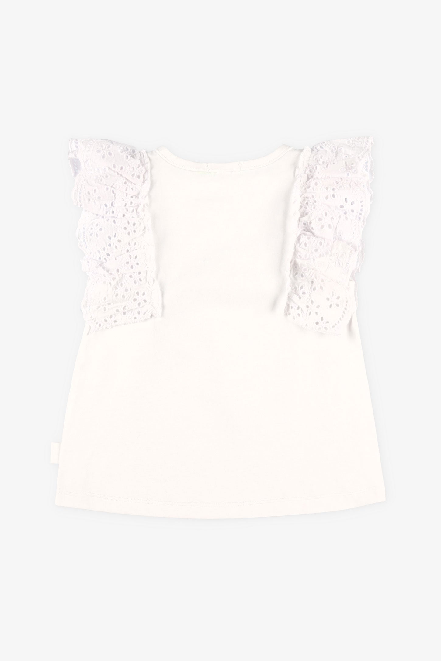 Camisole volants aux épaules en coton, 2T-3T - Bébé fille && BLANC