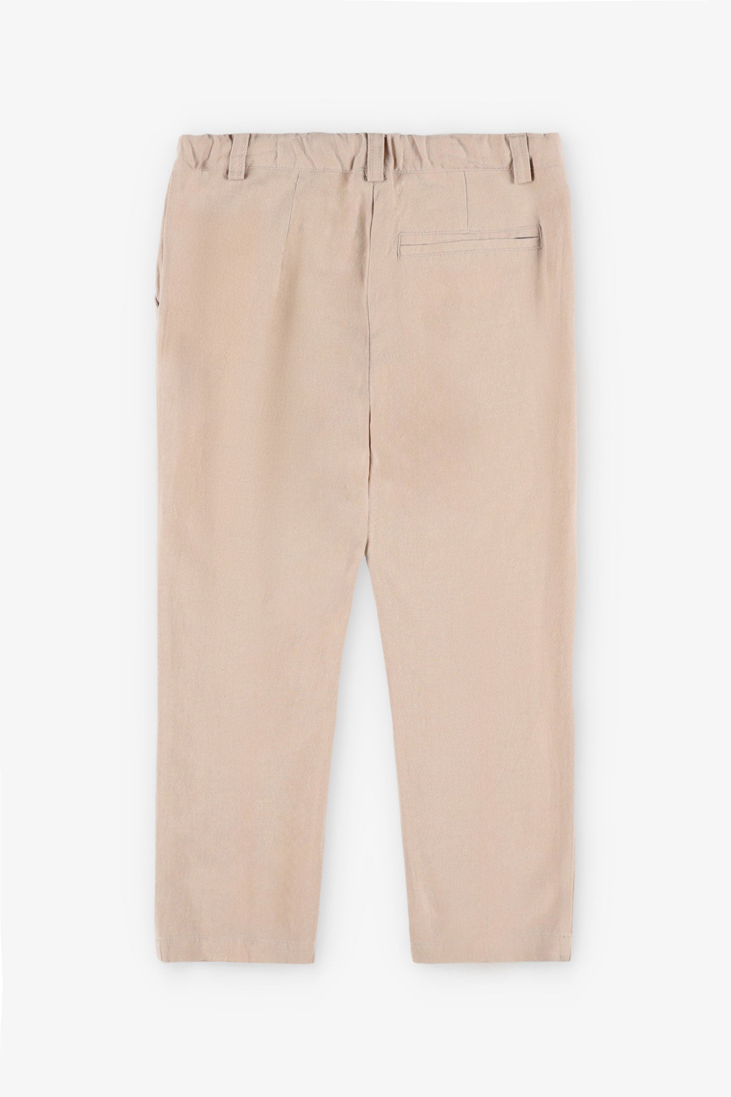 Pantalon taille élastique lin - Bébé garçon && BEIGE