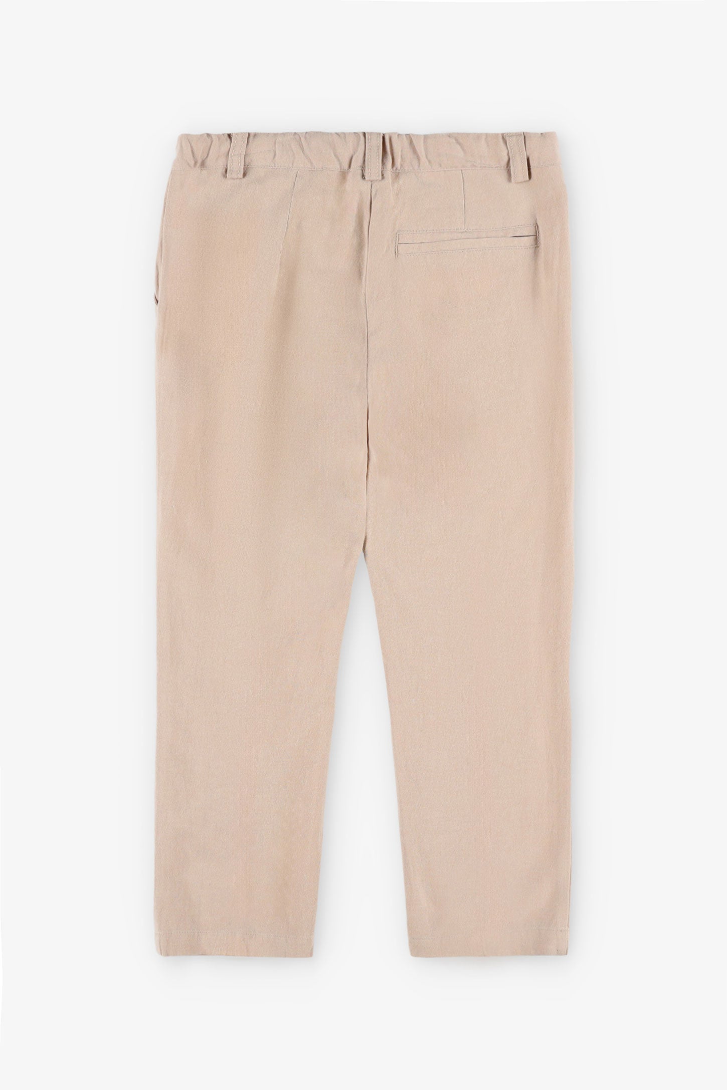 Pantalon taille élastique lin, 2T-3T - Bébé garçon && BEIGE