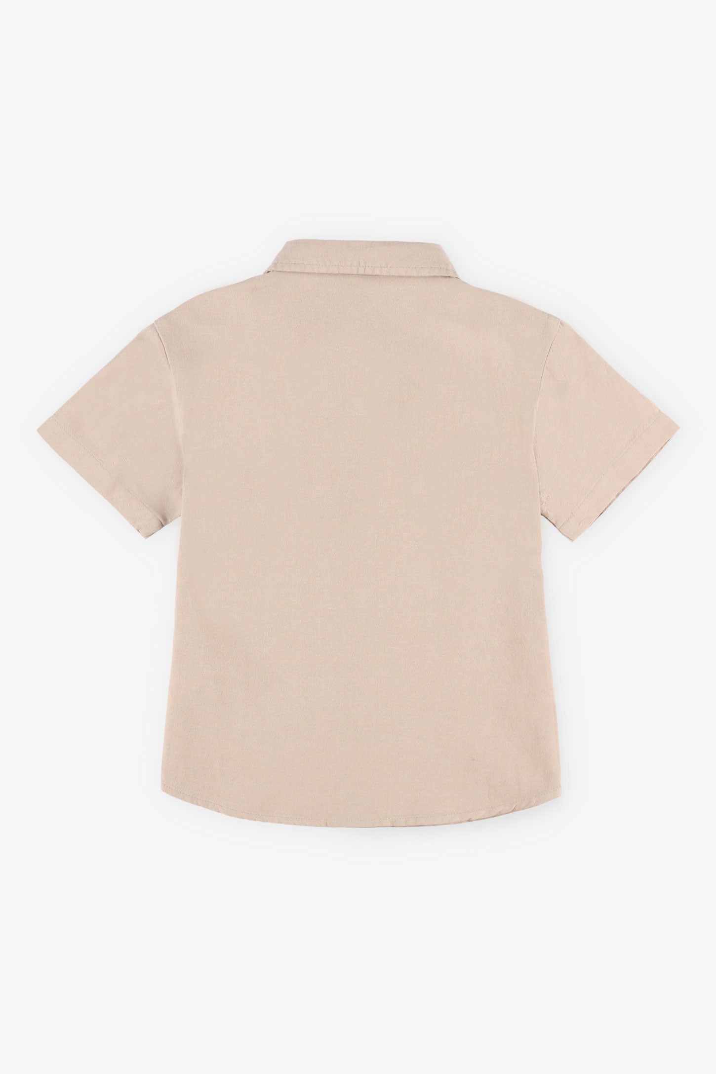 Chemise manches courtes lin, 2T-3T - Bébé garçon && BEIGE